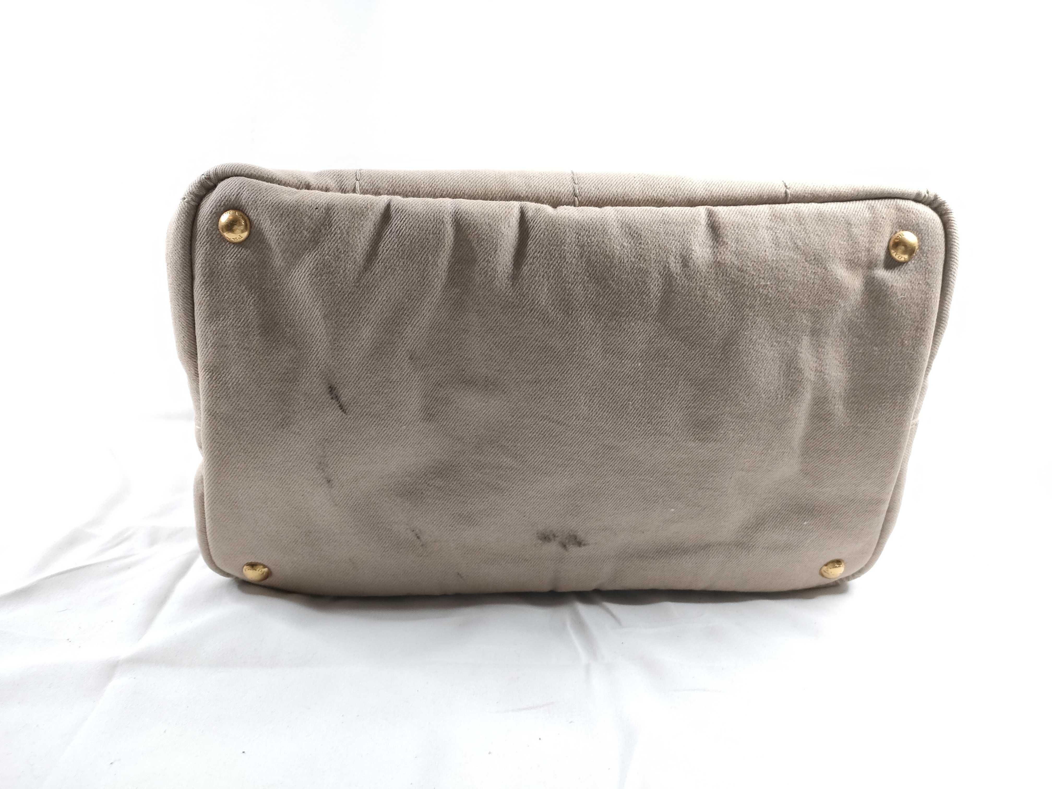Canapa M Tote Bag, Beige Tote Bag — view 4
