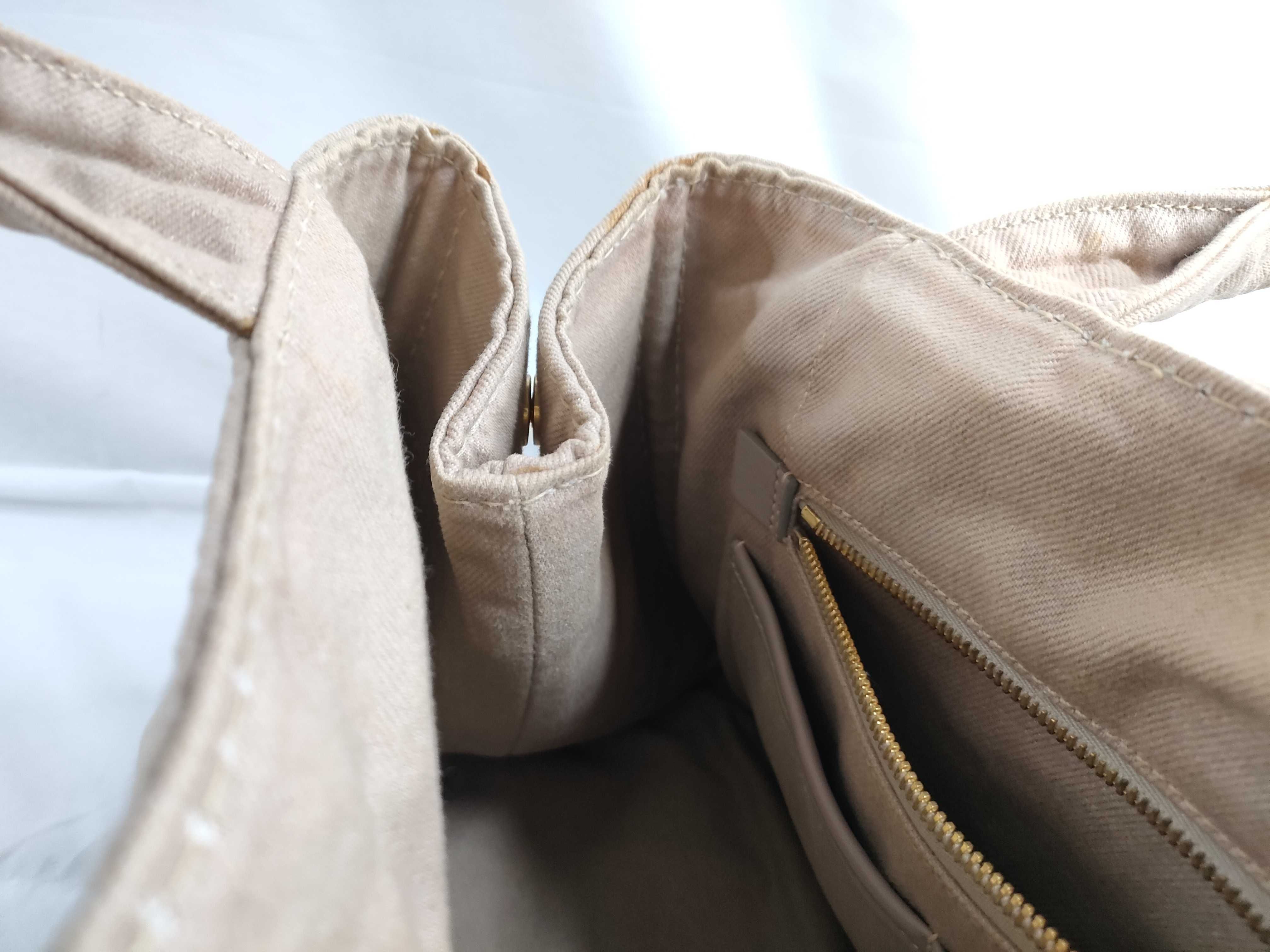 Canapa M Tote Bag, Beige Tote Bag — view 10