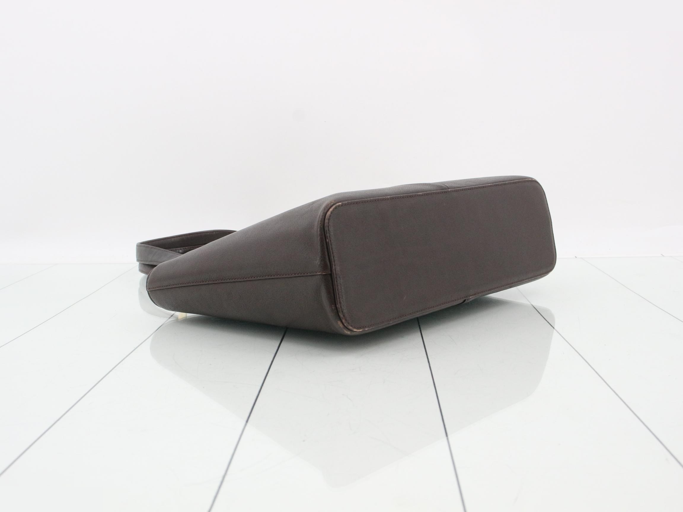 Leather brown handbag — view 5