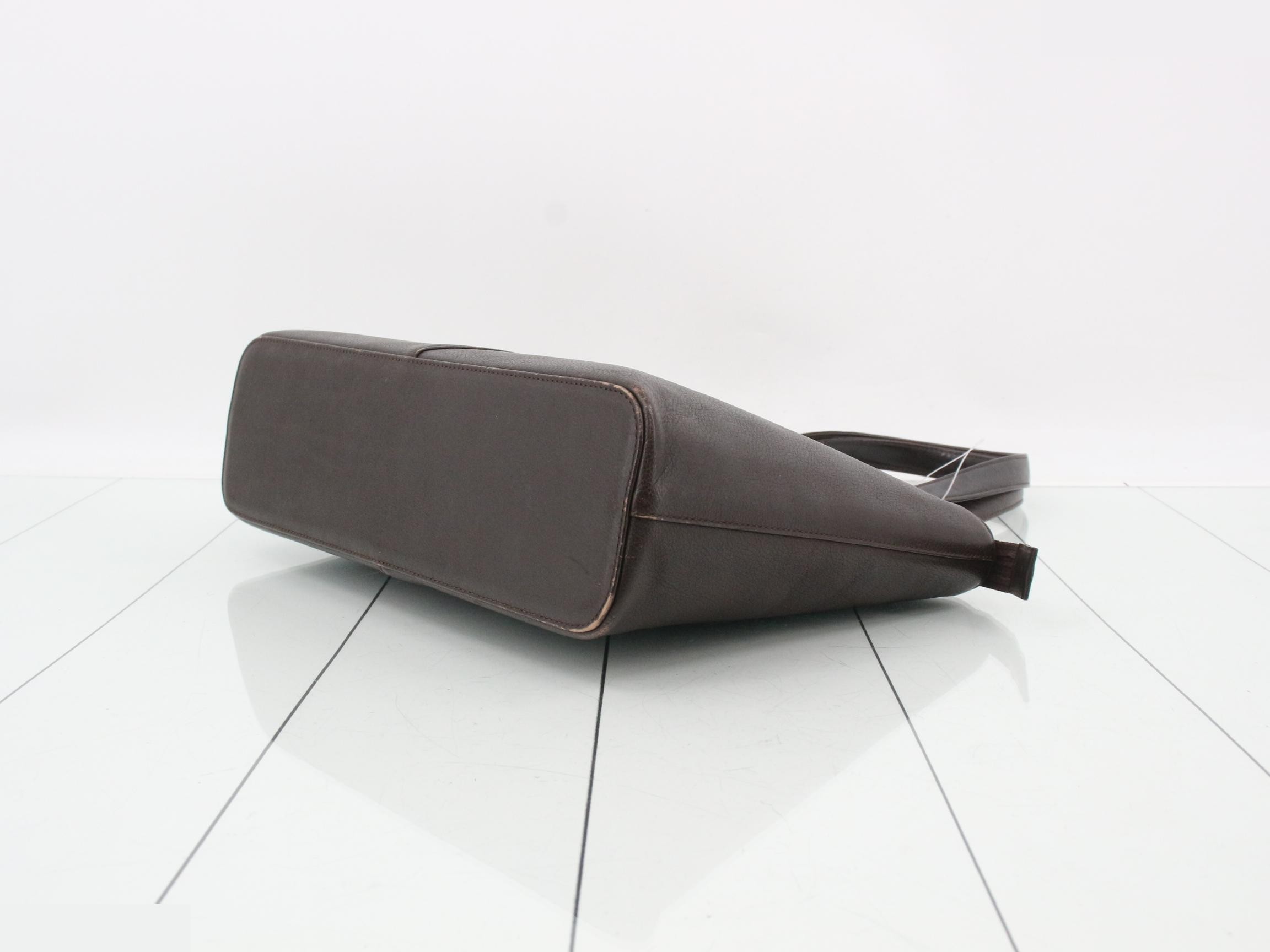 Leather brown handbag — view 6