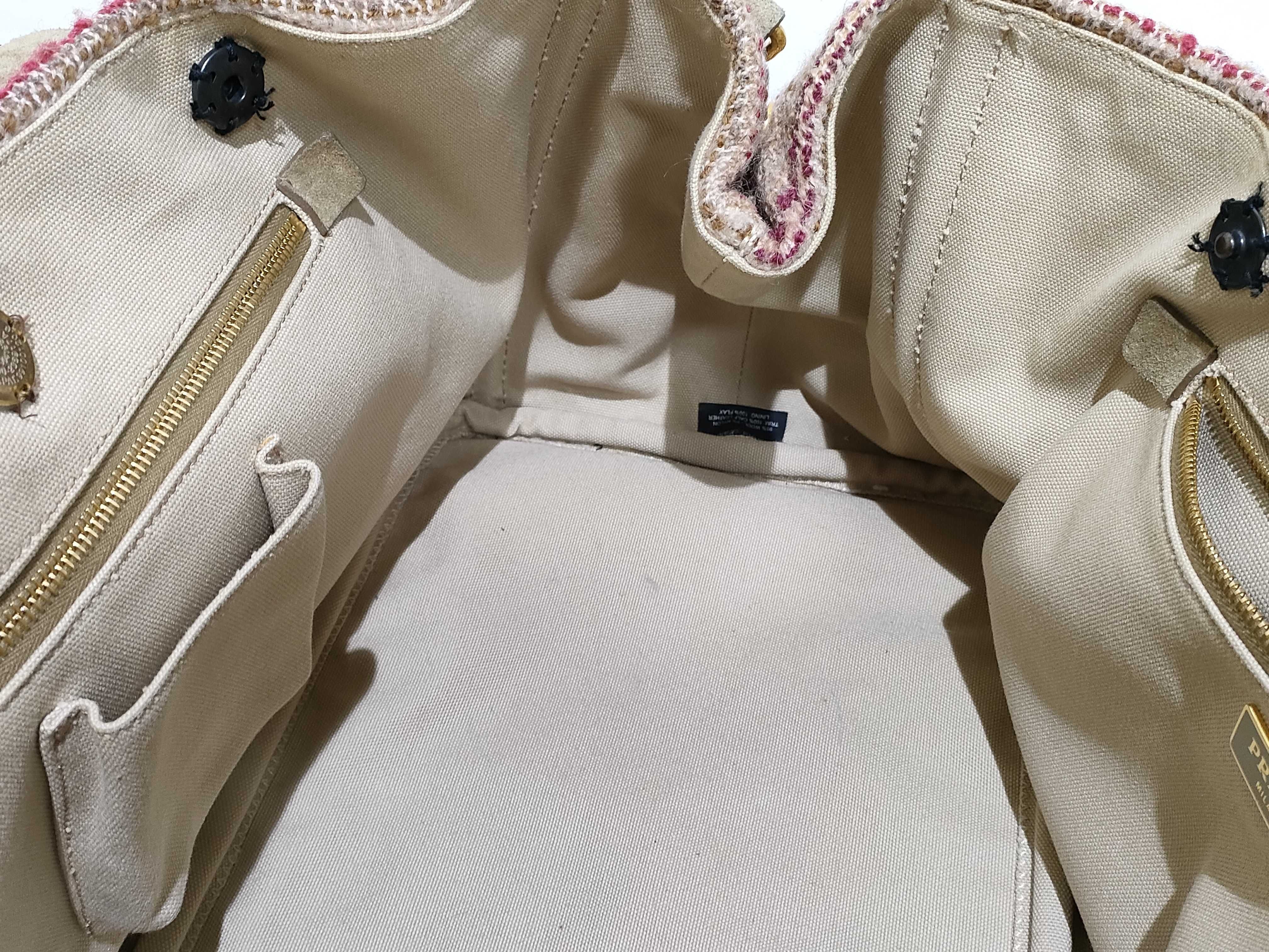 2-way Canapa handbag, wool tweed handbag — view 11