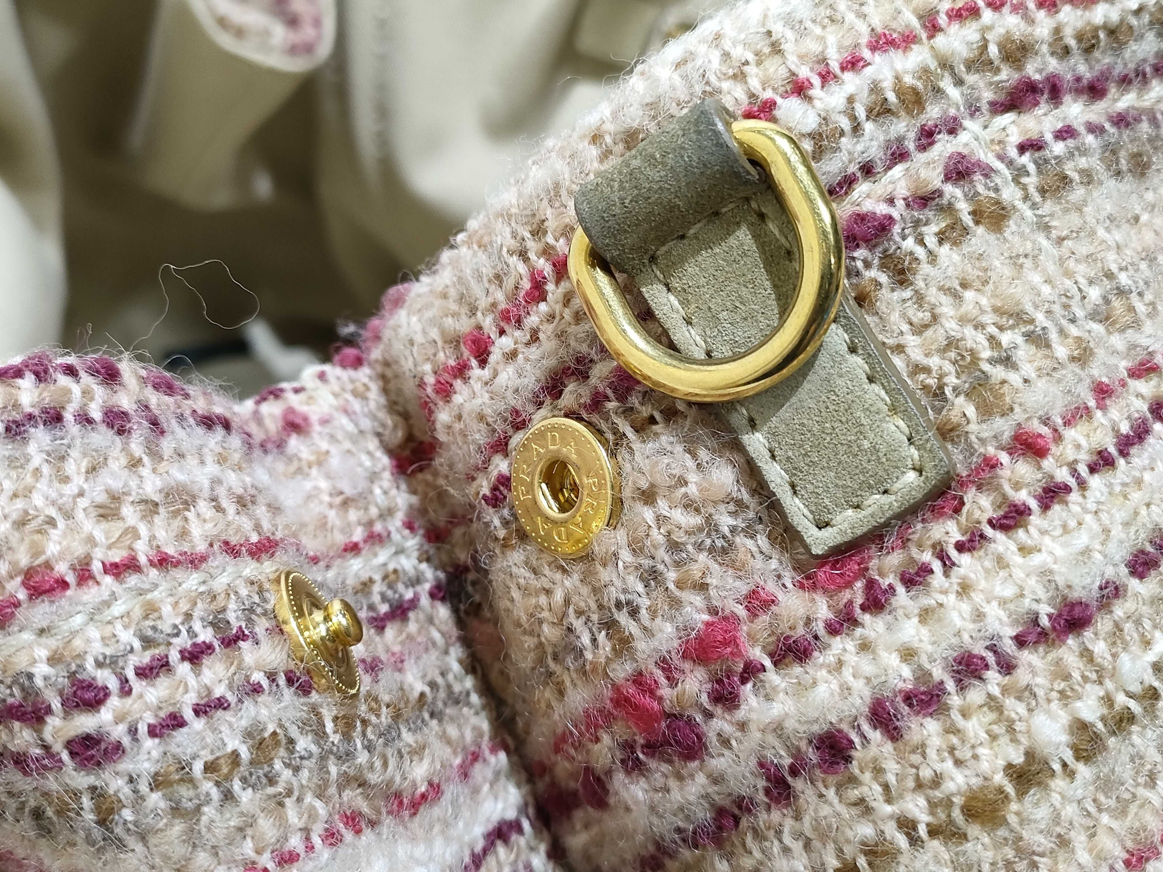 2-way Canapa handbag, wool tweed handbag — view 14