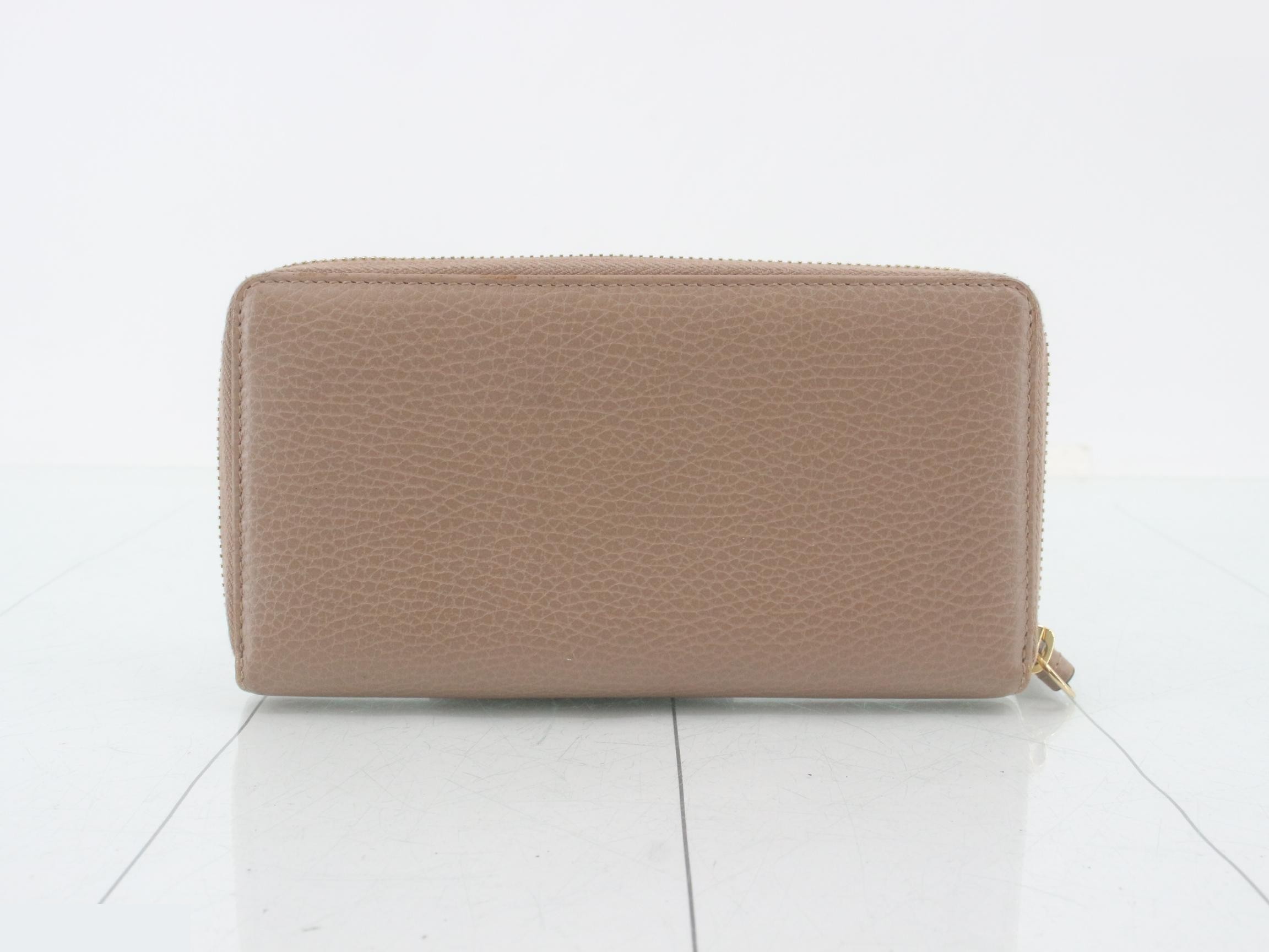 GG Marmont Long Wallet, Beige Leather — view 2