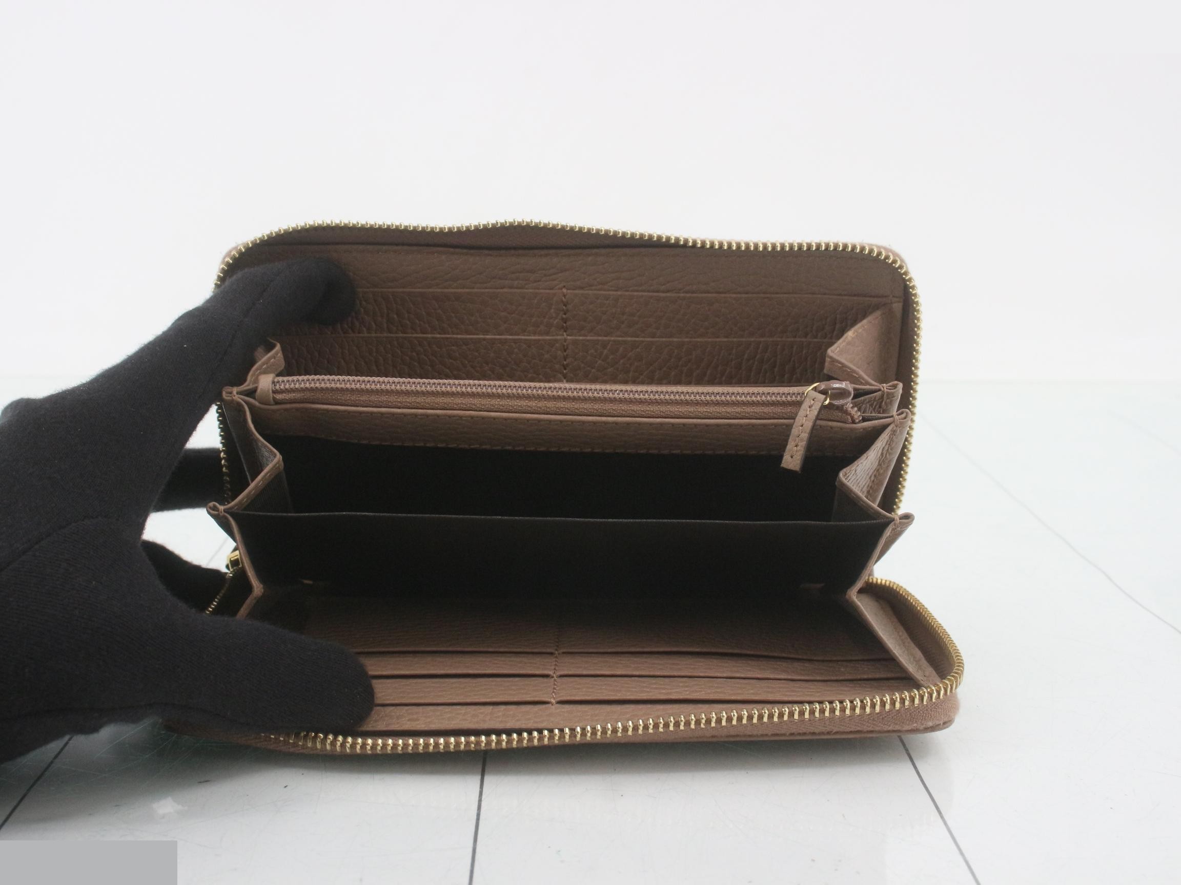 GG Marmont Long Wallet, Beige Leather — view 4