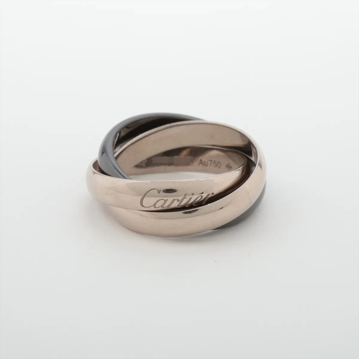 Trinity Ring, 750 (WG) x Ceramic, 6.6g, Size 49, NNV897 CRB4095649 — view 2