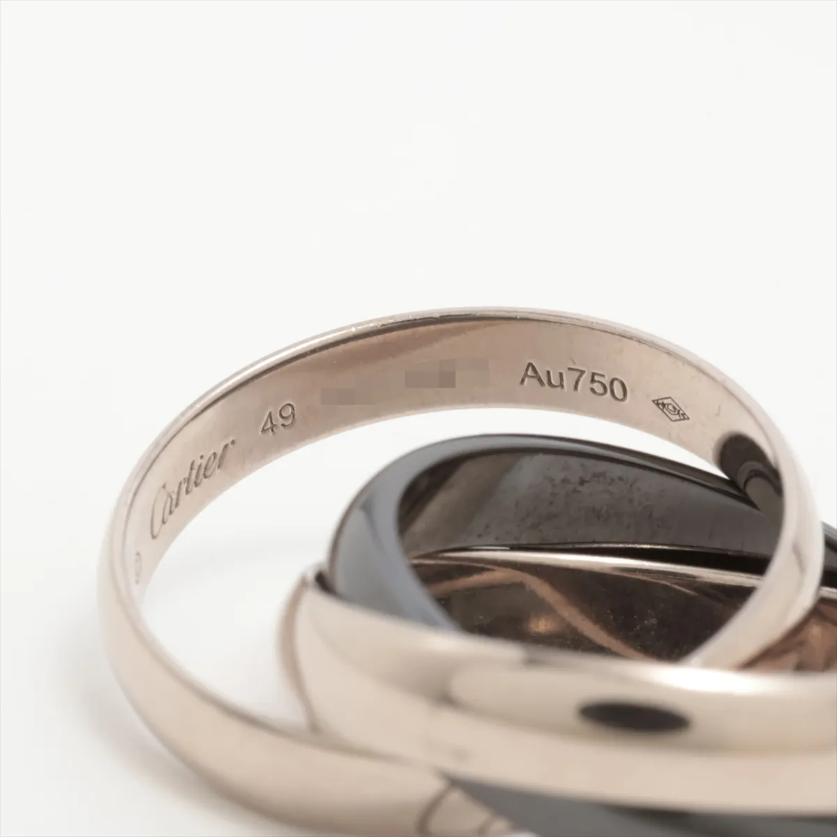 Trinity Ring, 750 (WG) x Ceramic, 6.6g, Size 49, NNV897 CRB4095649 — view 3