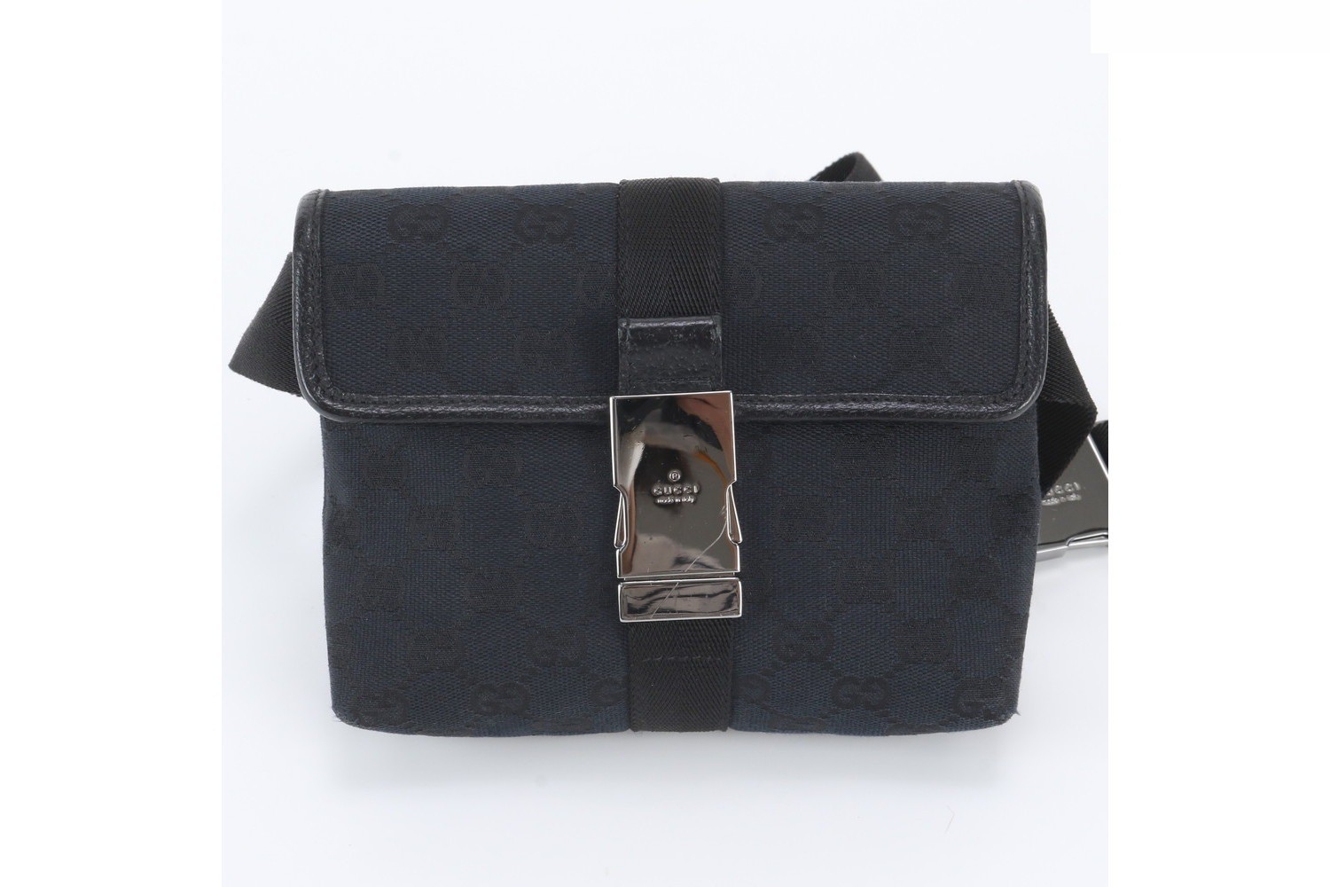 GG Canvas 131236 Leather 2-Way Body Bag — view 2