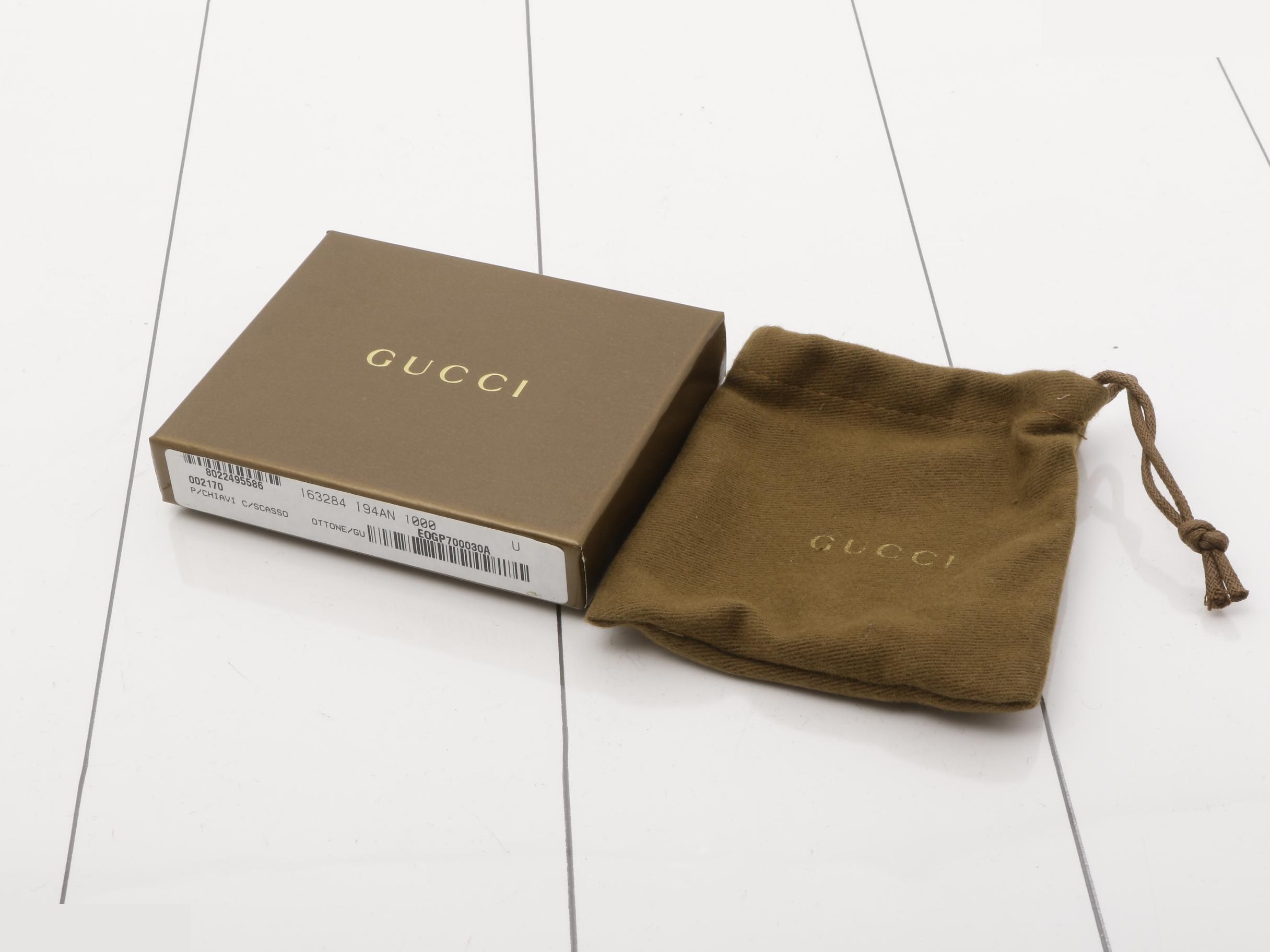 Guccissima (ssima leather) keychain/key ring — view 4