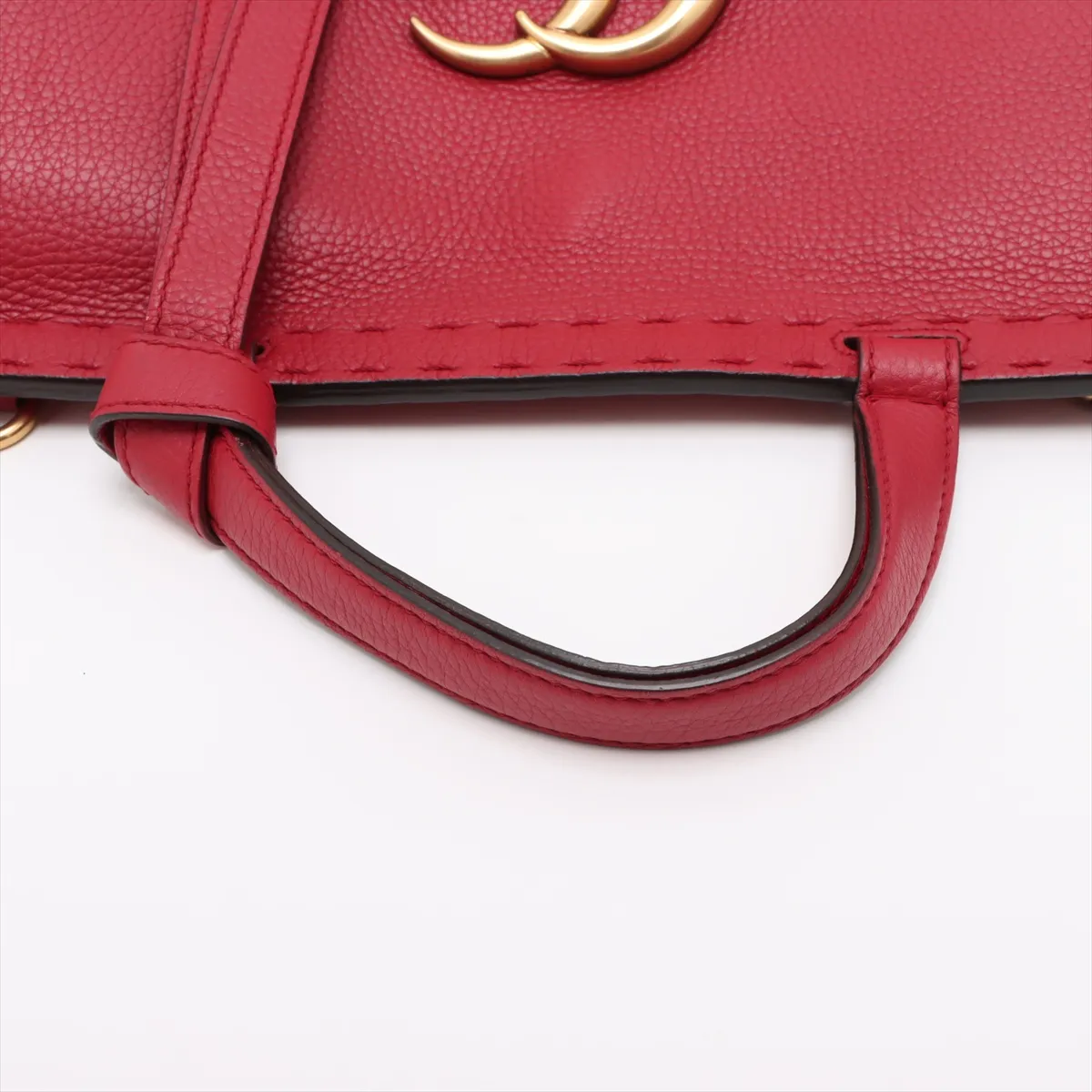 GG Marmont Leather 2WAY Handbag Red 421890 — view 5