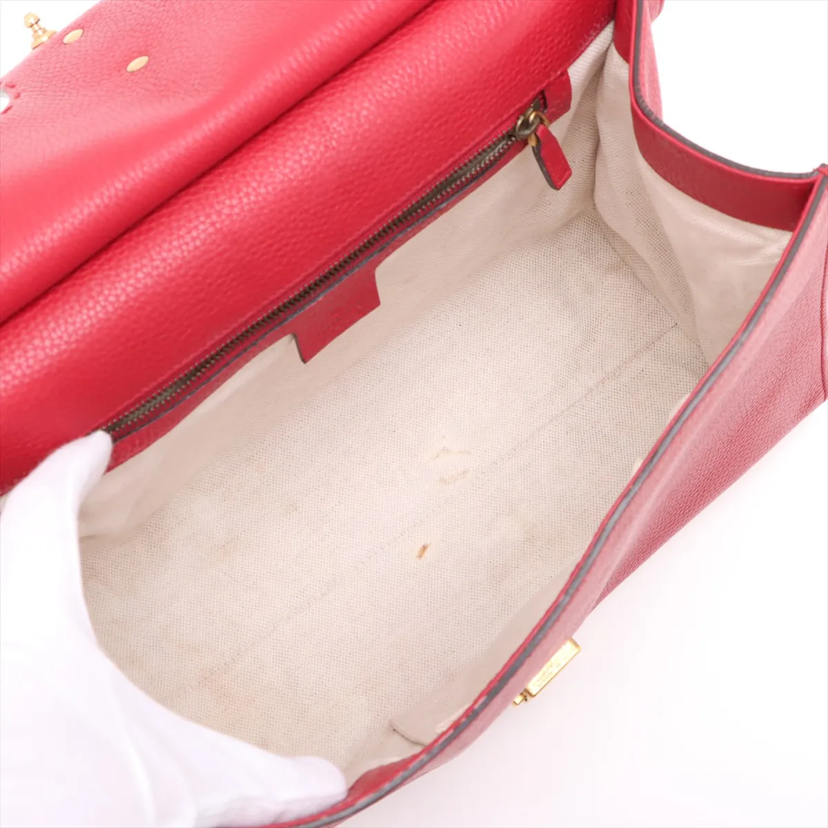 GG Marmont Leather 2WAY Handbag Red 421890 — view 8