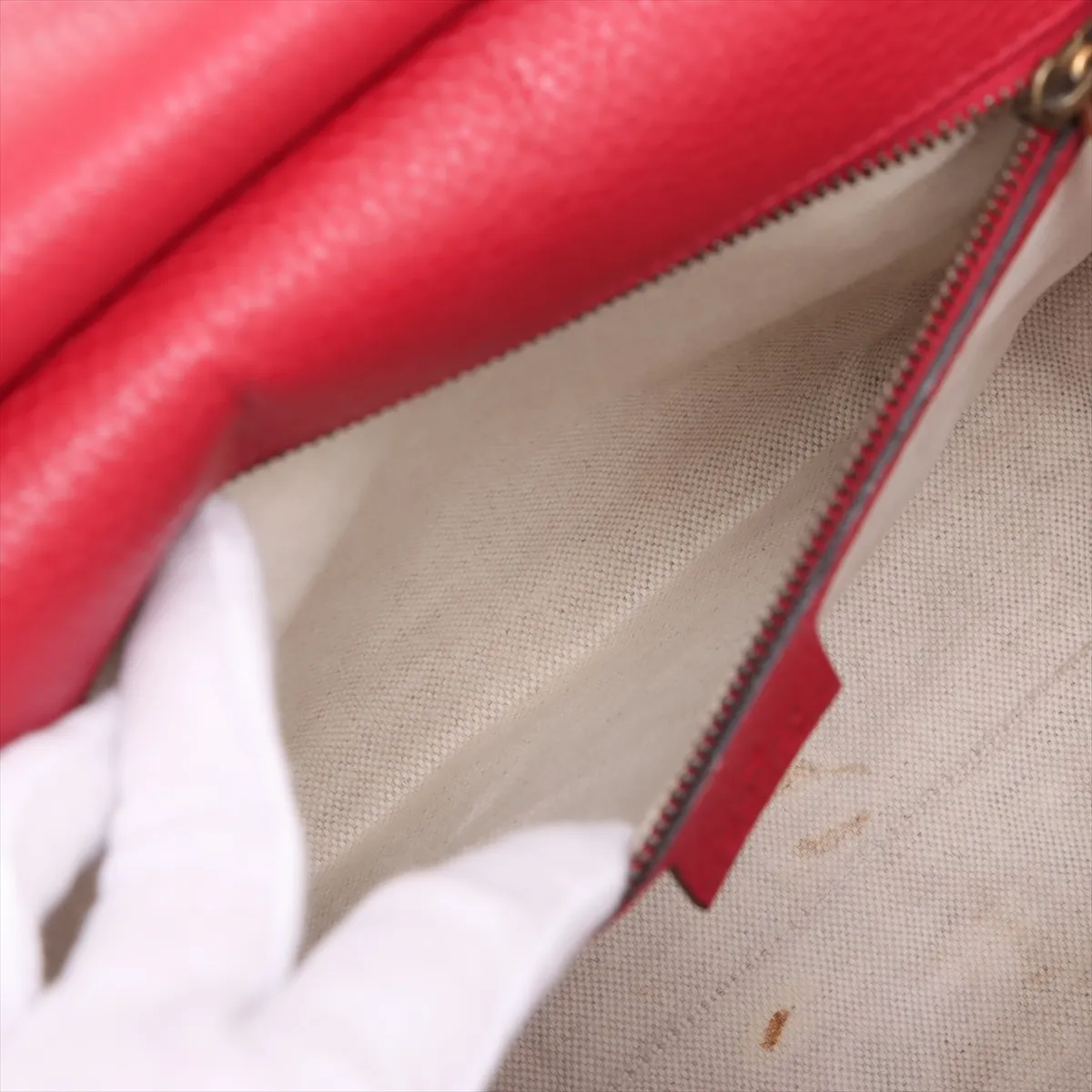 GG Marmont Leather 2WAY Handbag Red 421890 — view 9