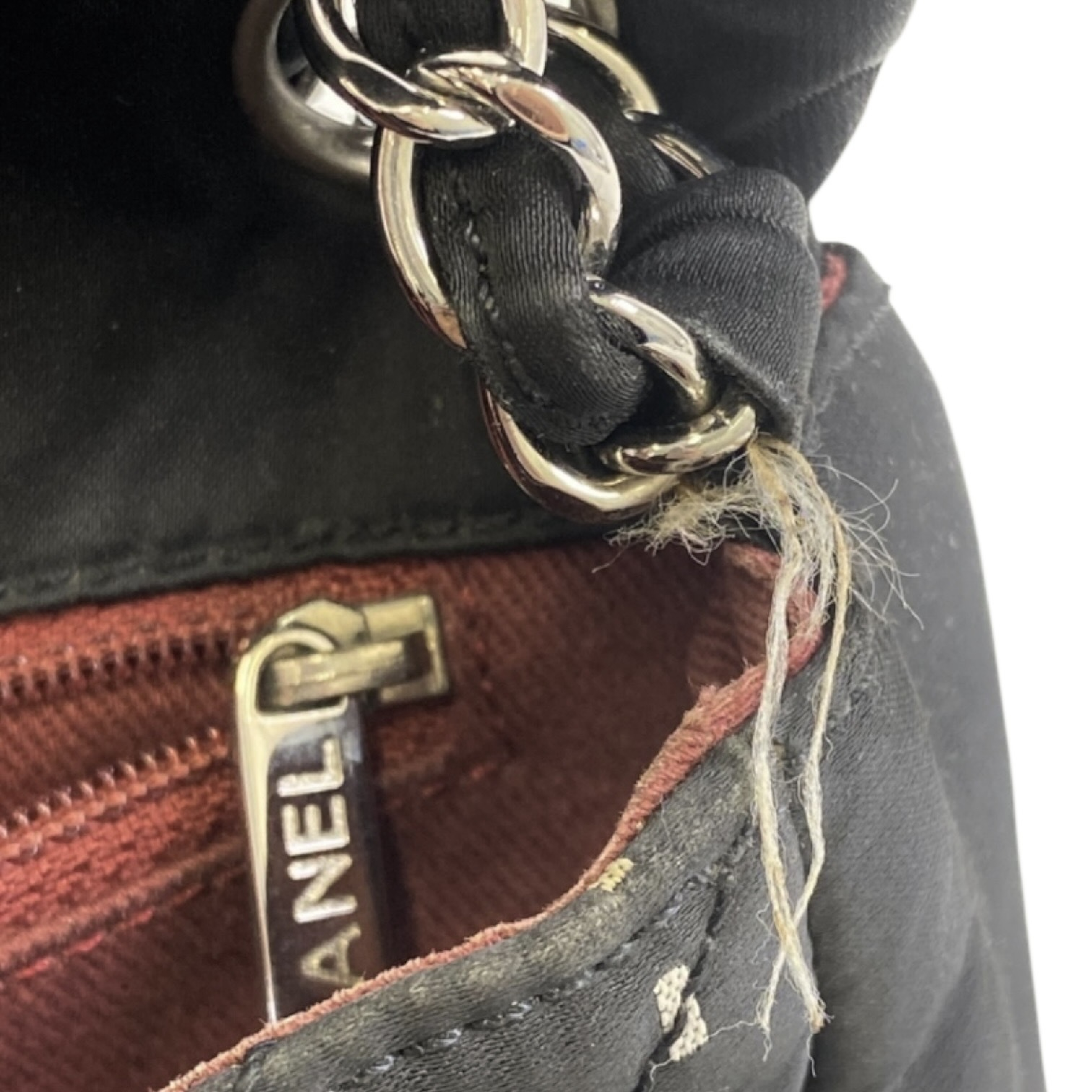 Shoulder Bag, Matelassé Logo Bag, 2-way Chain Shoulder Bag, Turnlock, Black, Silver Hardware, 12000042 Shoulder Bag — view 11