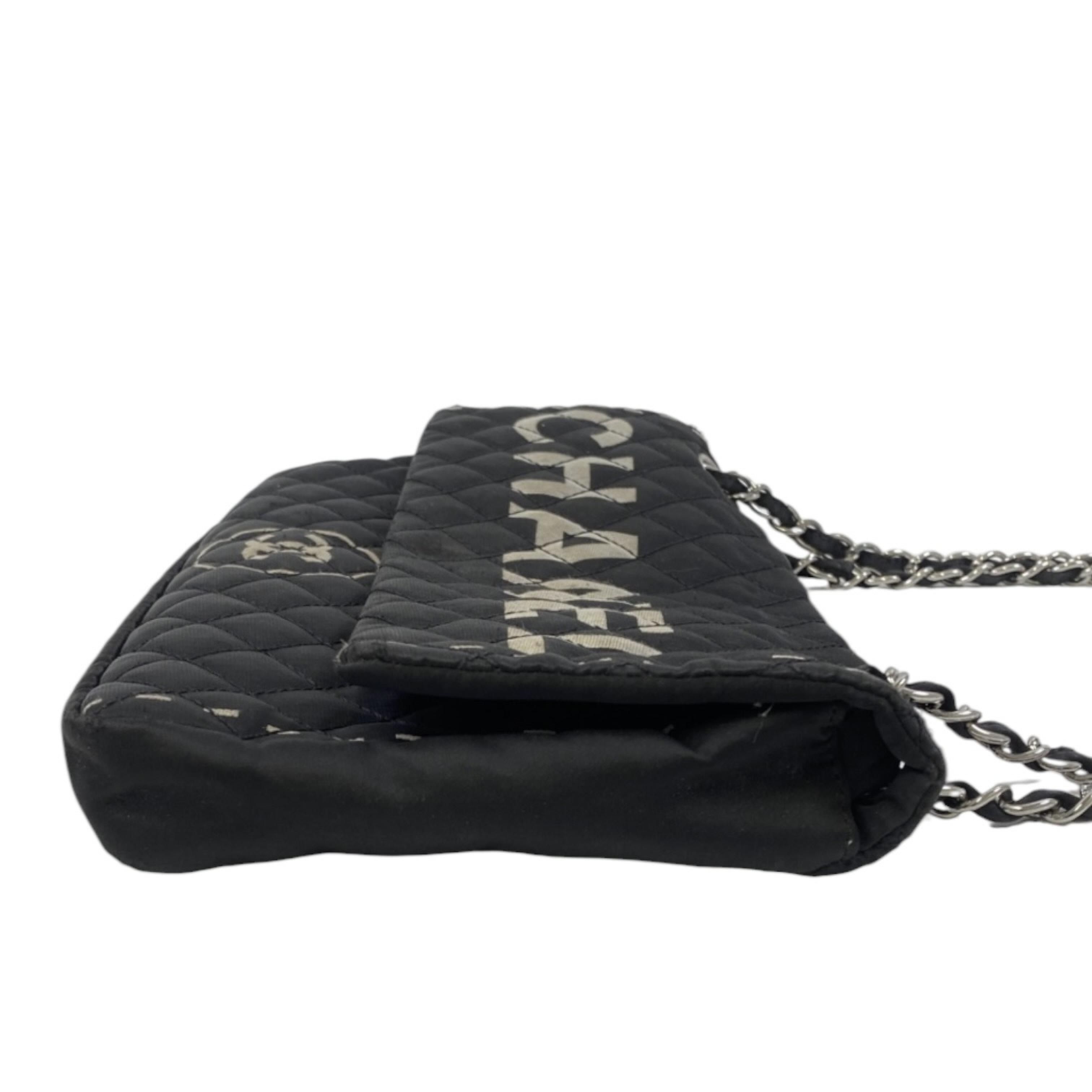 Shoulder Bag, Matelassé Logo Bag, 2-way Chain Shoulder Bag, Turnlock, Black, Silver Hardware, 12000042 Shoulder Bag — view 3
