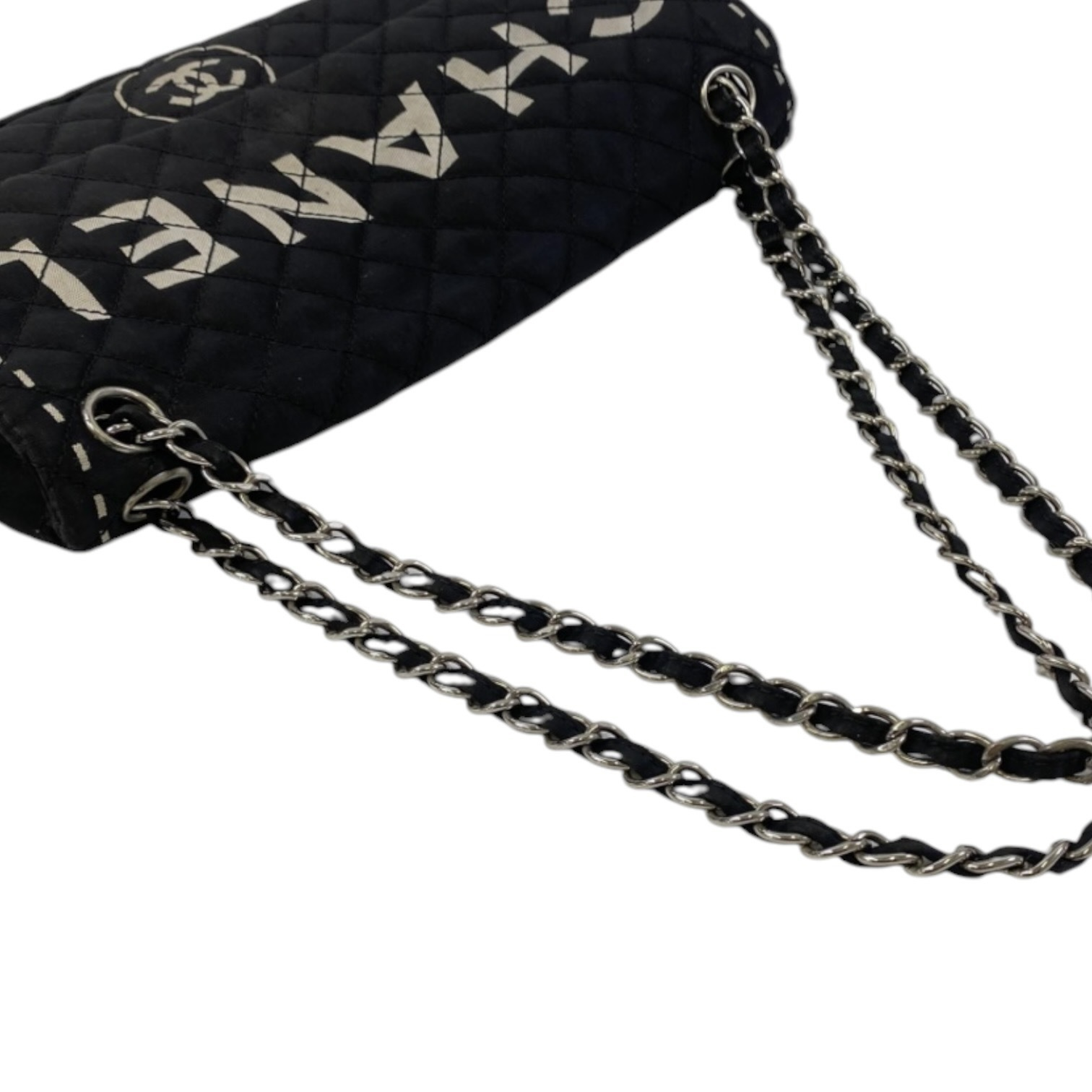 Shoulder Bag, Matelassé Logo Bag, 2-way Chain Shoulder Bag, Turnlock, Black, Silver Hardware, 12000042 Shoulder Bag — view 7