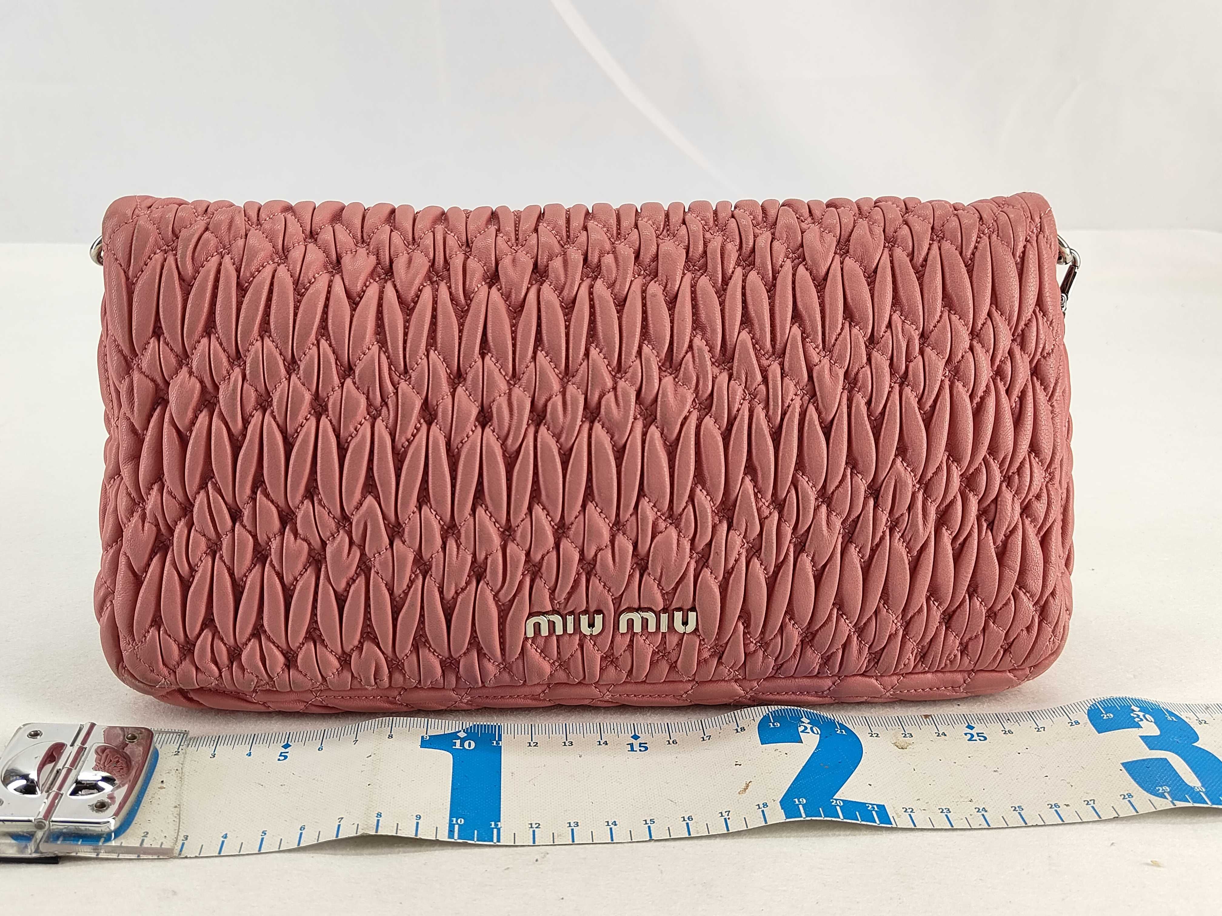Nappa Crystal Leather 2-Way Shoulder Bag, Pink RP0233 (Shoulder Bag) — view 2
