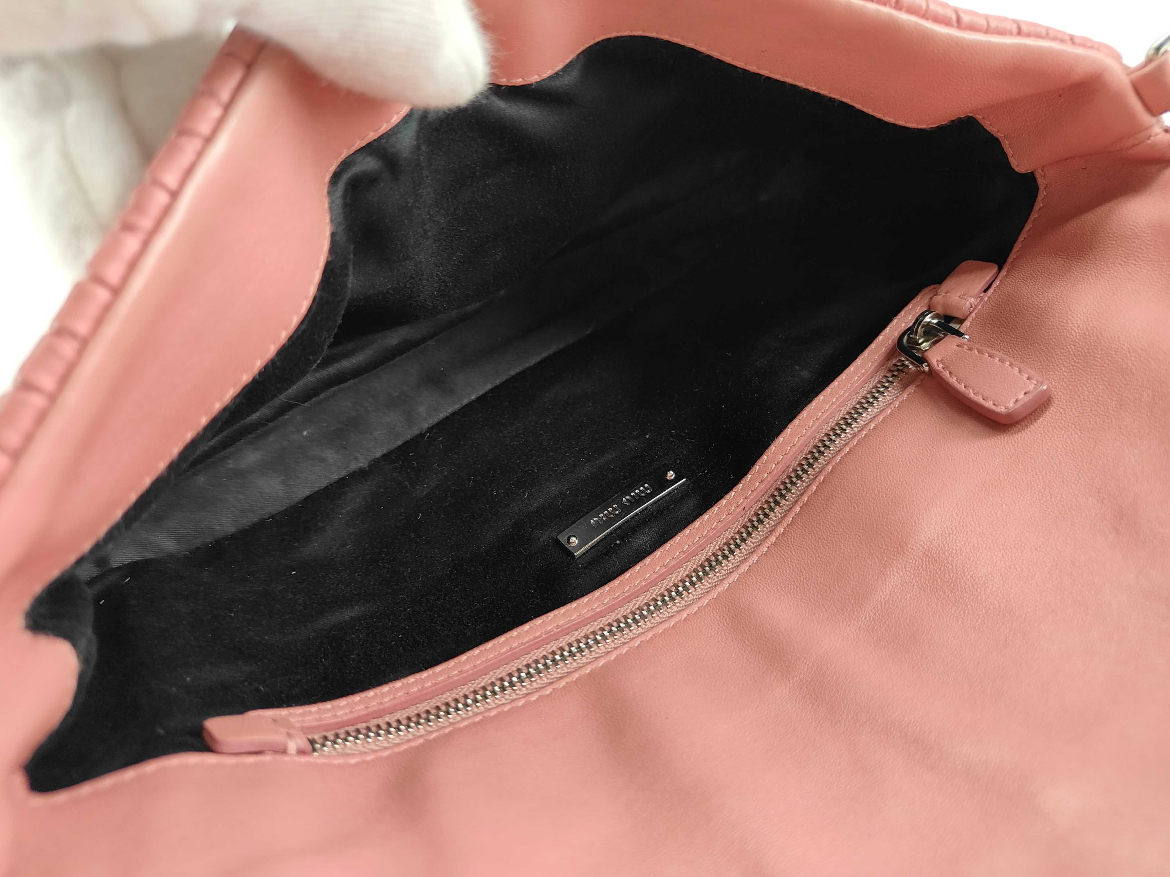 Nappa Crystal Leather 2-Way Shoulder Bag, Pink RP0233 (Shoulder Bag) — view 9