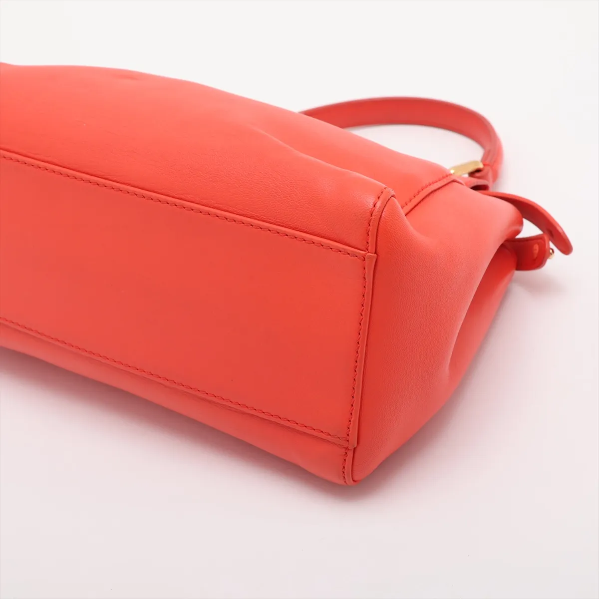 Mini Peekaboo Leather 2-Way Handbag, Orange, 8BN244 — view 3