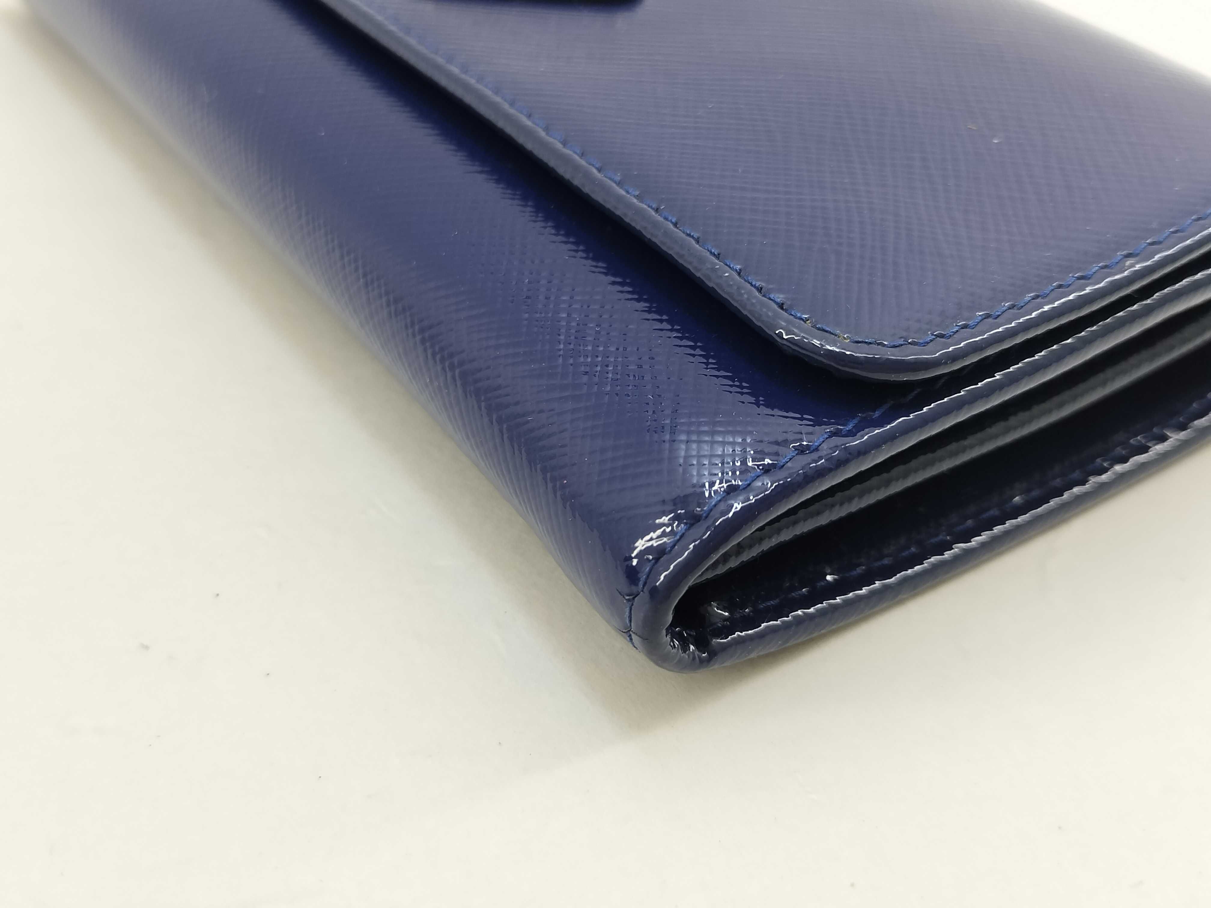 Shoulder Wallet 2WAY Shiny Saffiano Leather Box, Strap, Cards Wallet — view 4