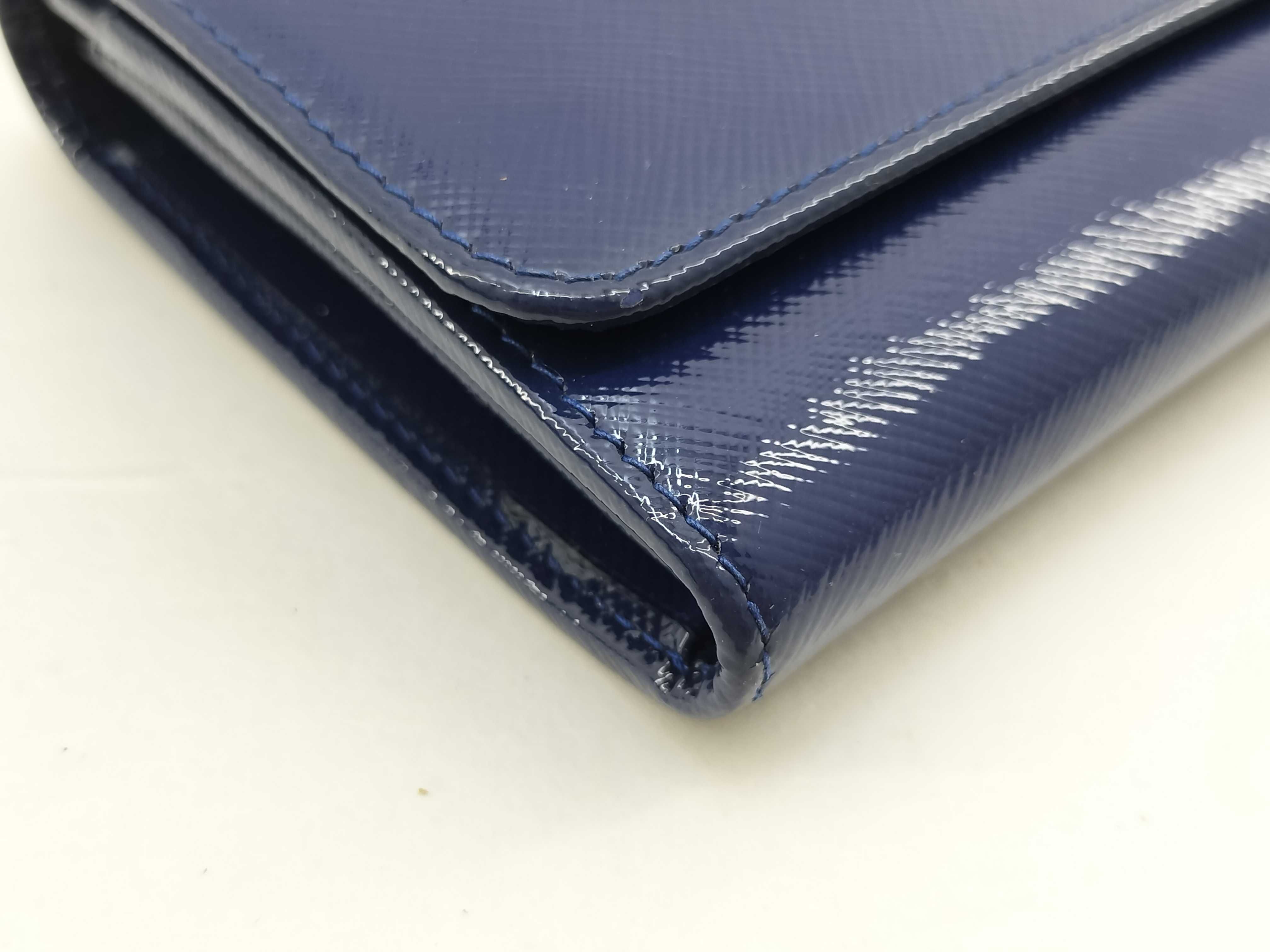 Shoulder Wallet 2WAY Shiny Saffiano Leather Box, Strap, Cards Wallet — view 6
