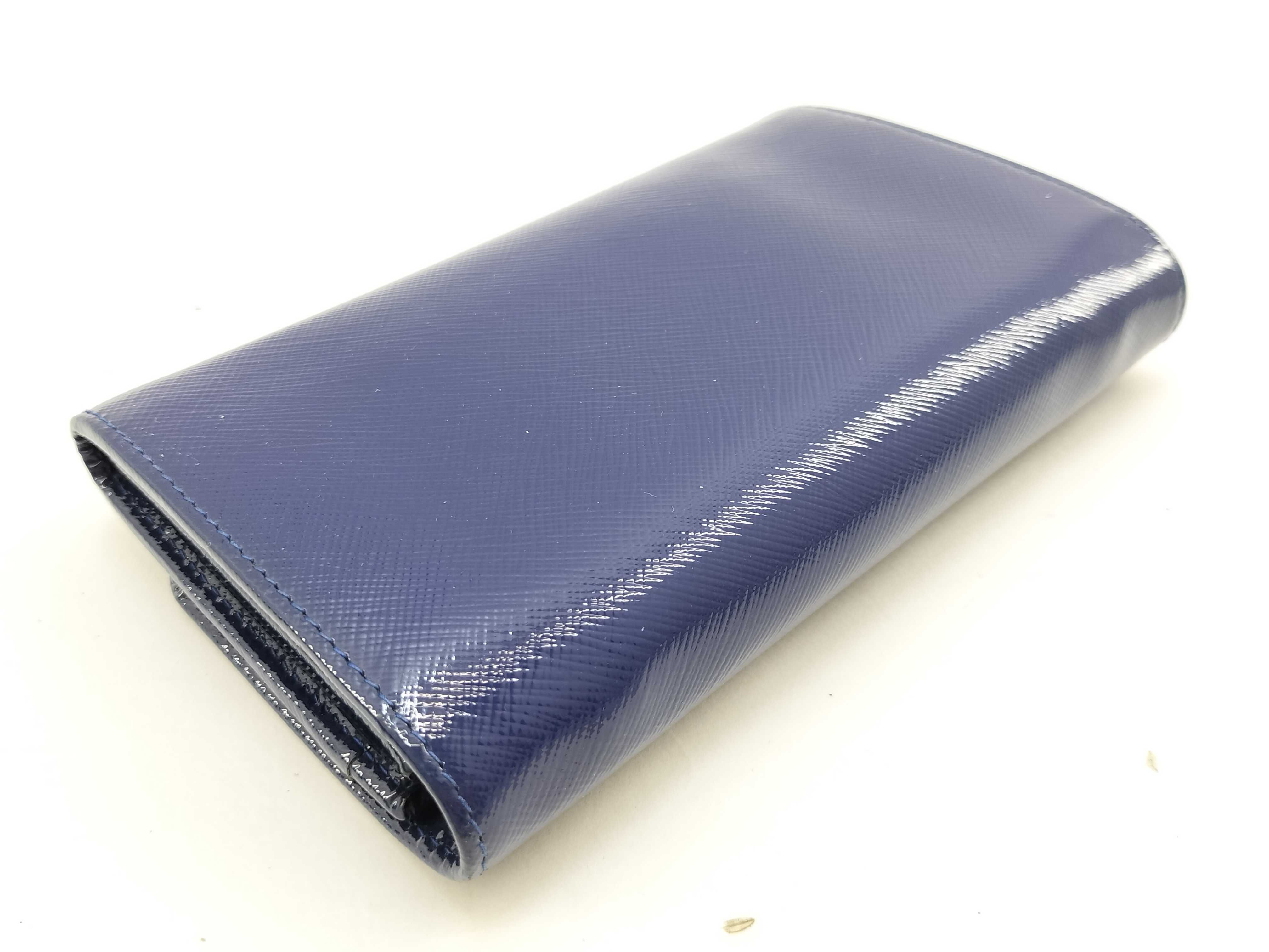 Shoulder Wallet 2WAY Shiny Saffiano Leather Box, Strap, Cards Wallet — view 7