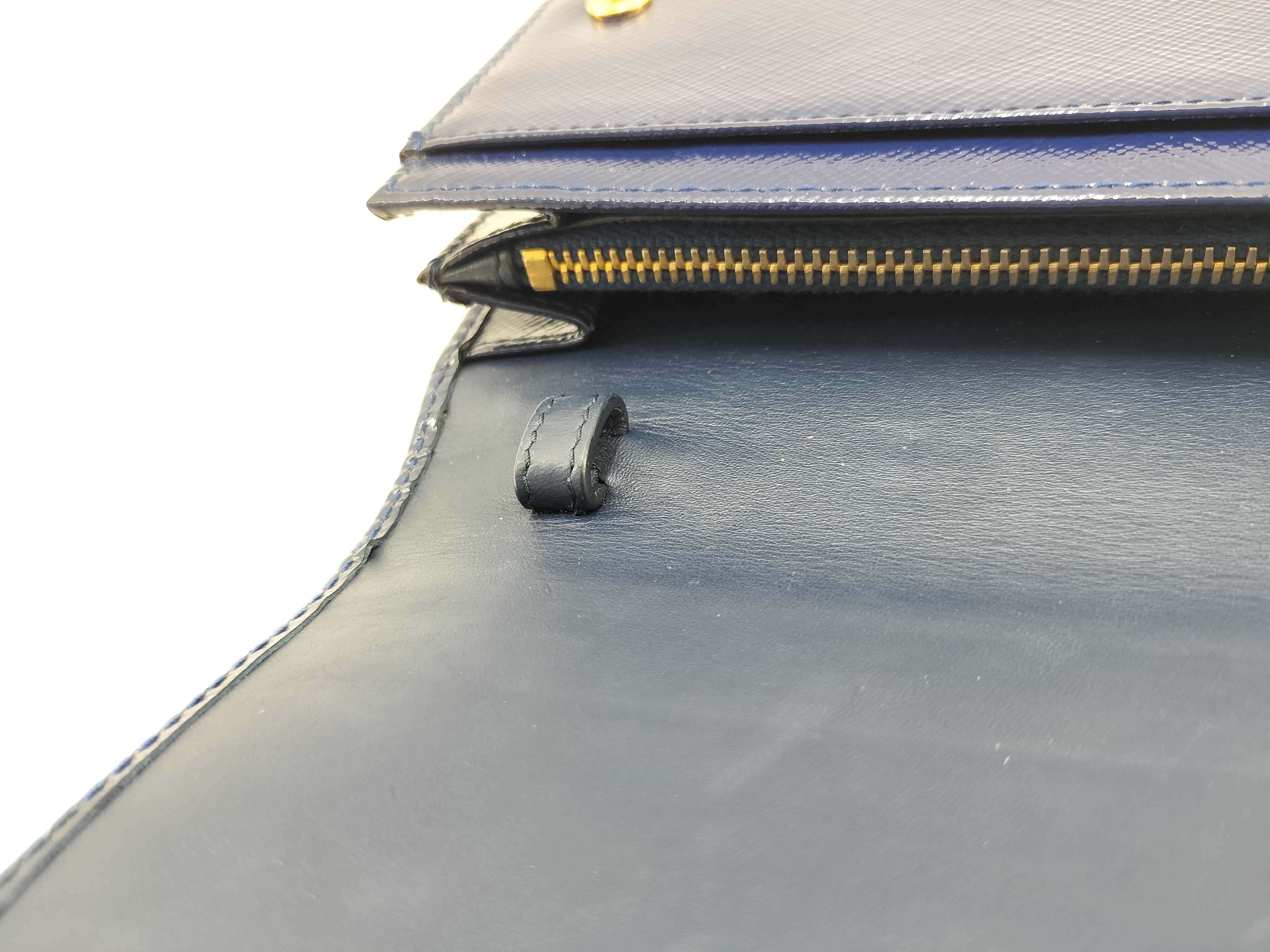 Shoulder Wallet 2WAY Shiny Saffiano Leather Box, Strap, Cards Wallet — view 10