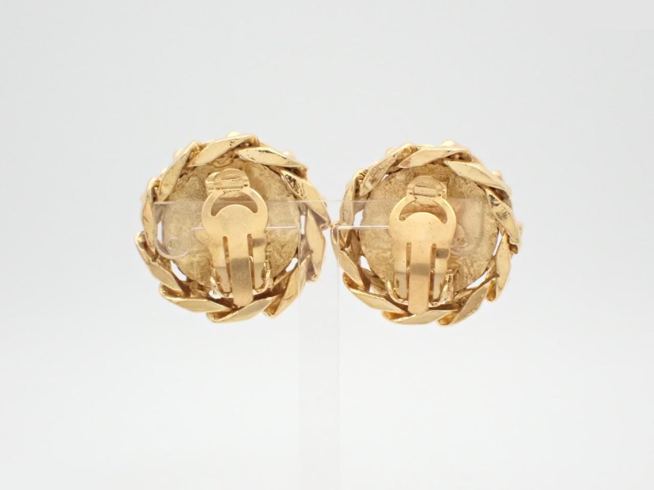earrings, stamped "2" and "3," featuring the Coco Mark and rhinestones, 2.7cm wide. — view 2