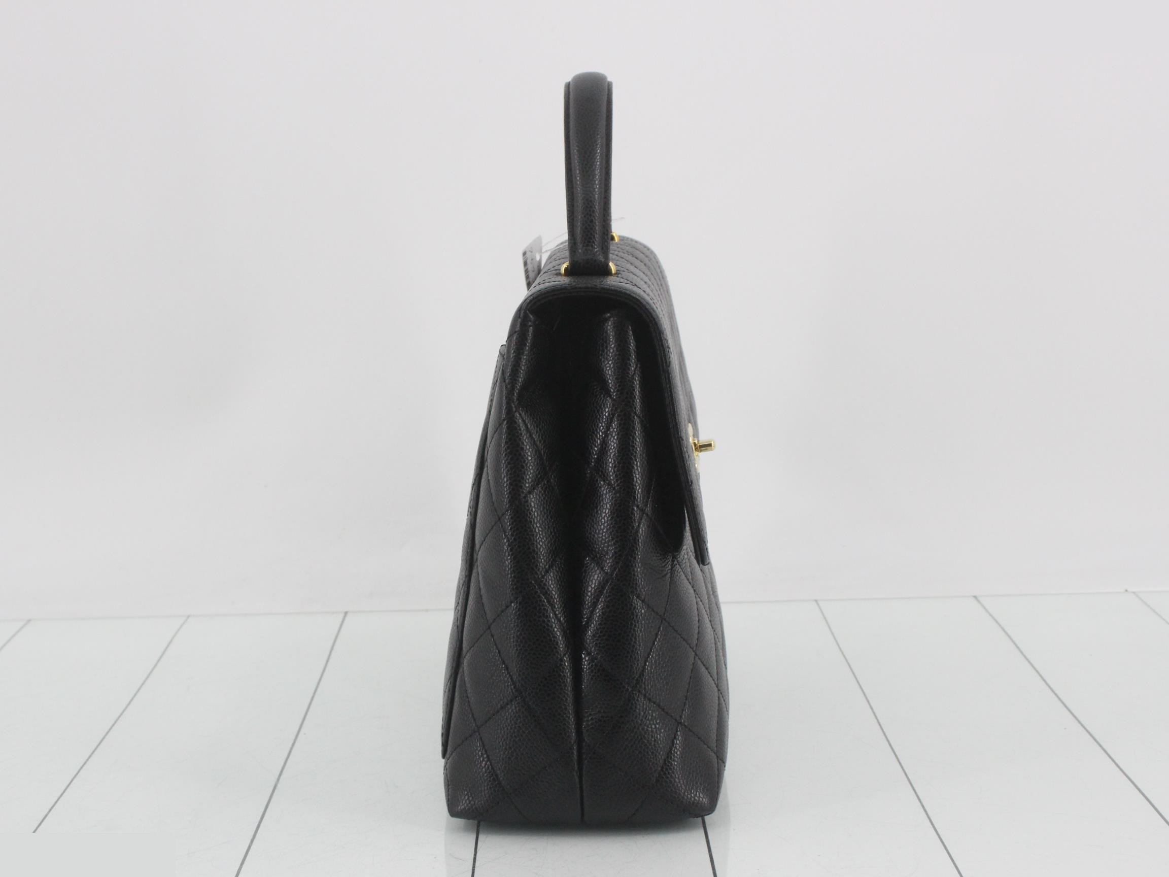 Caviar Skin Kelly Top Handle Handbag — view 4
