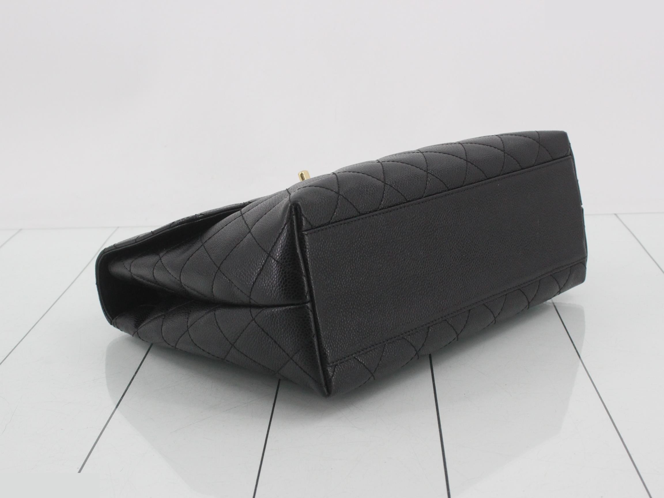Caviar Skin Kelly Top Handle Handbag — view 5