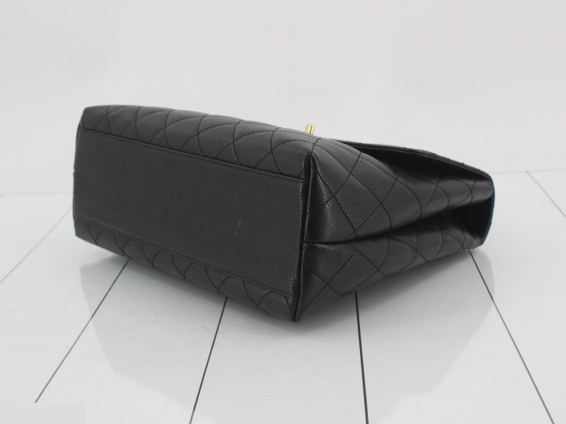 Caviar Skin Kelly Top Handle Handbag — view 6