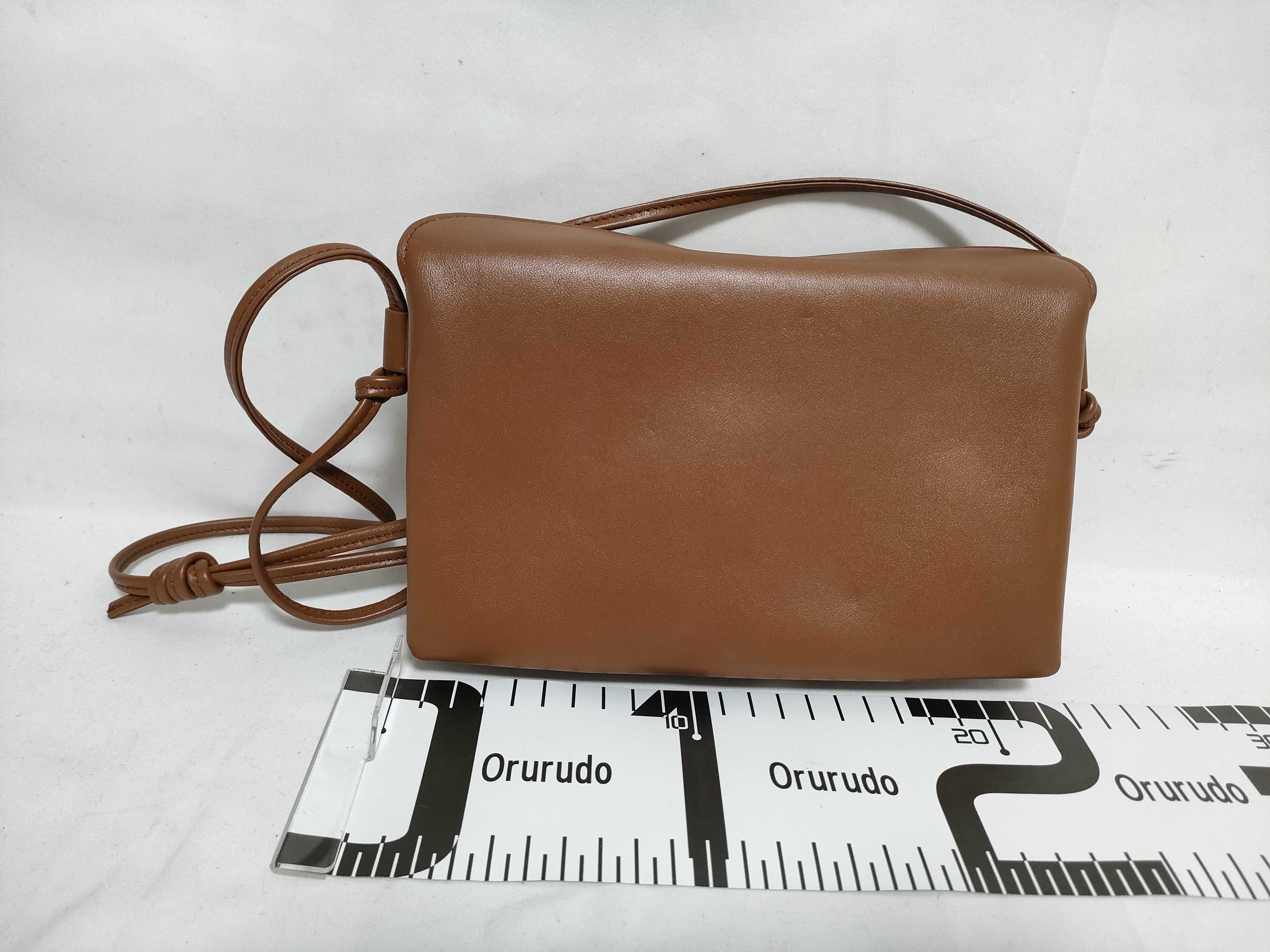 Trio Flap Leather Shoulder Bag, Brown Shoulder Bag — view 2
