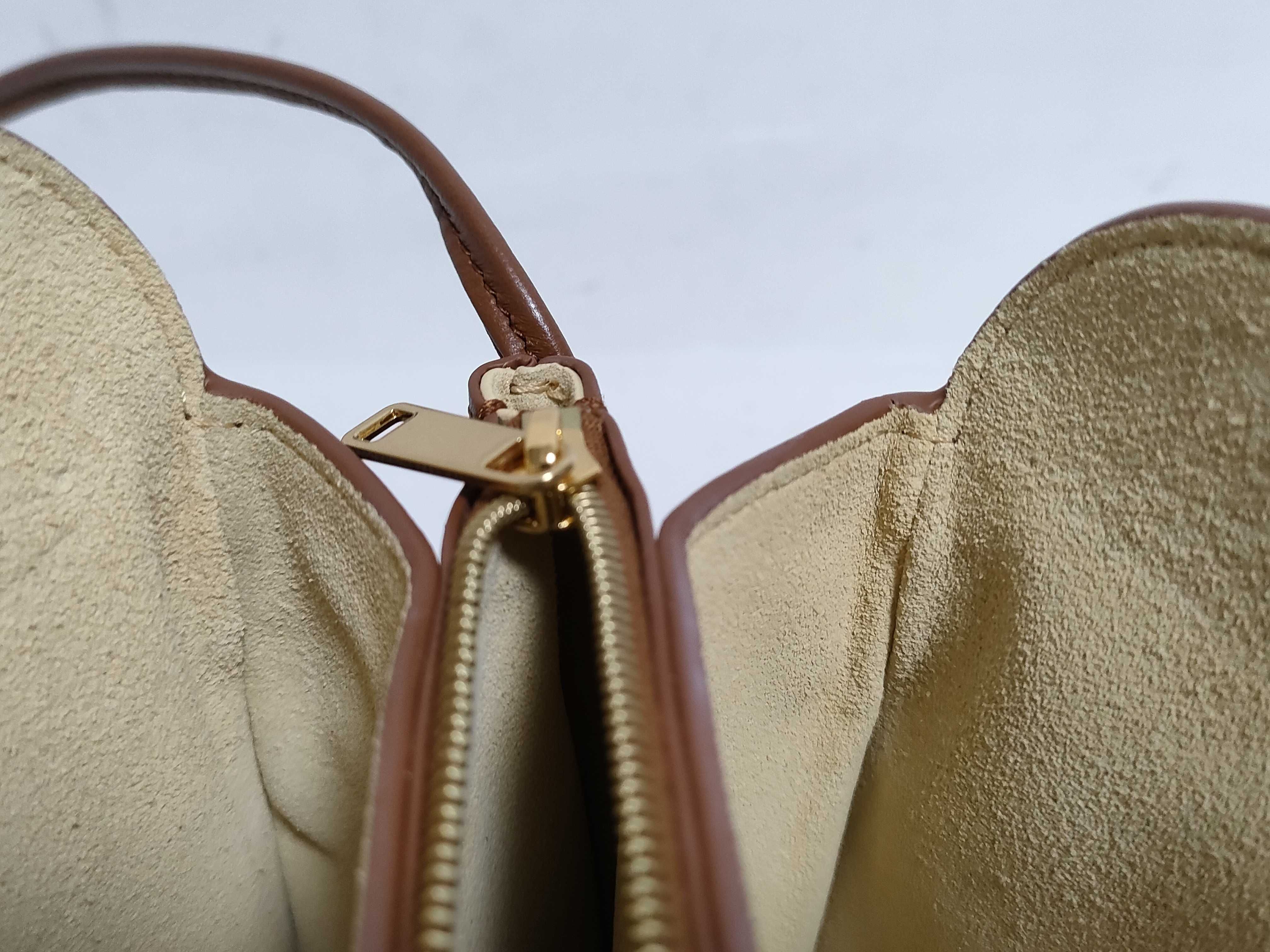 Trio Flap Leather Shoulder Bag, Brown Shoulder Bag — view 8