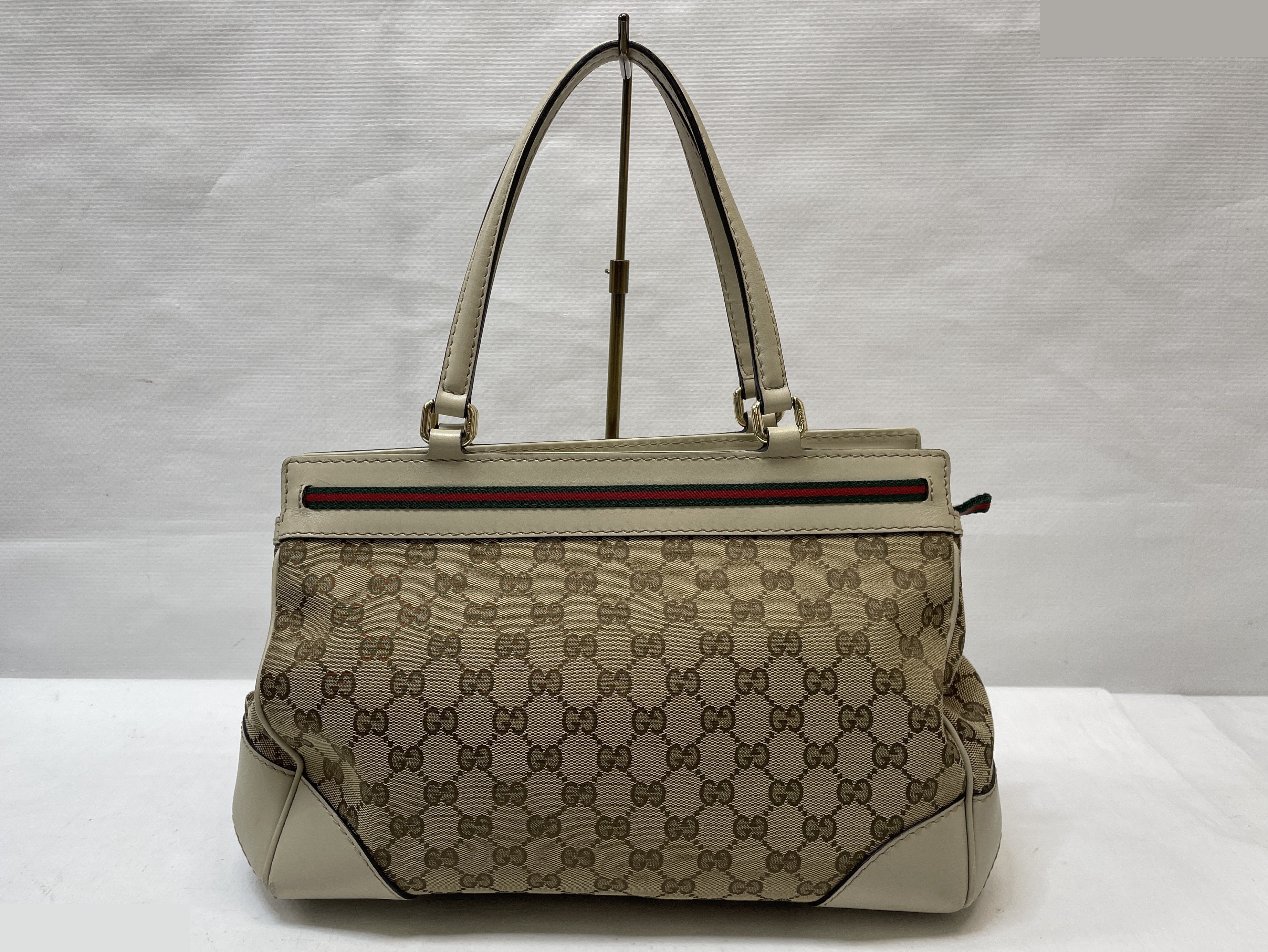 GG Canvas Mayfair Sherry Line Tote Bag, Beige — view 2