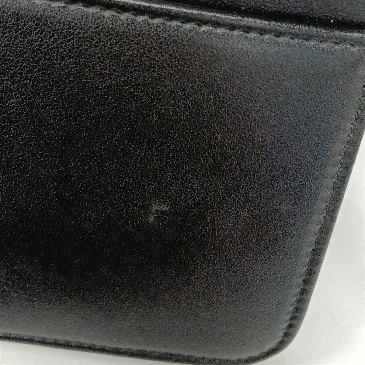 Chevron Lambskin Chain Wallet, V-stitch, Black, Silver Hardware, 25743204 (Serial Number 25) — view 14