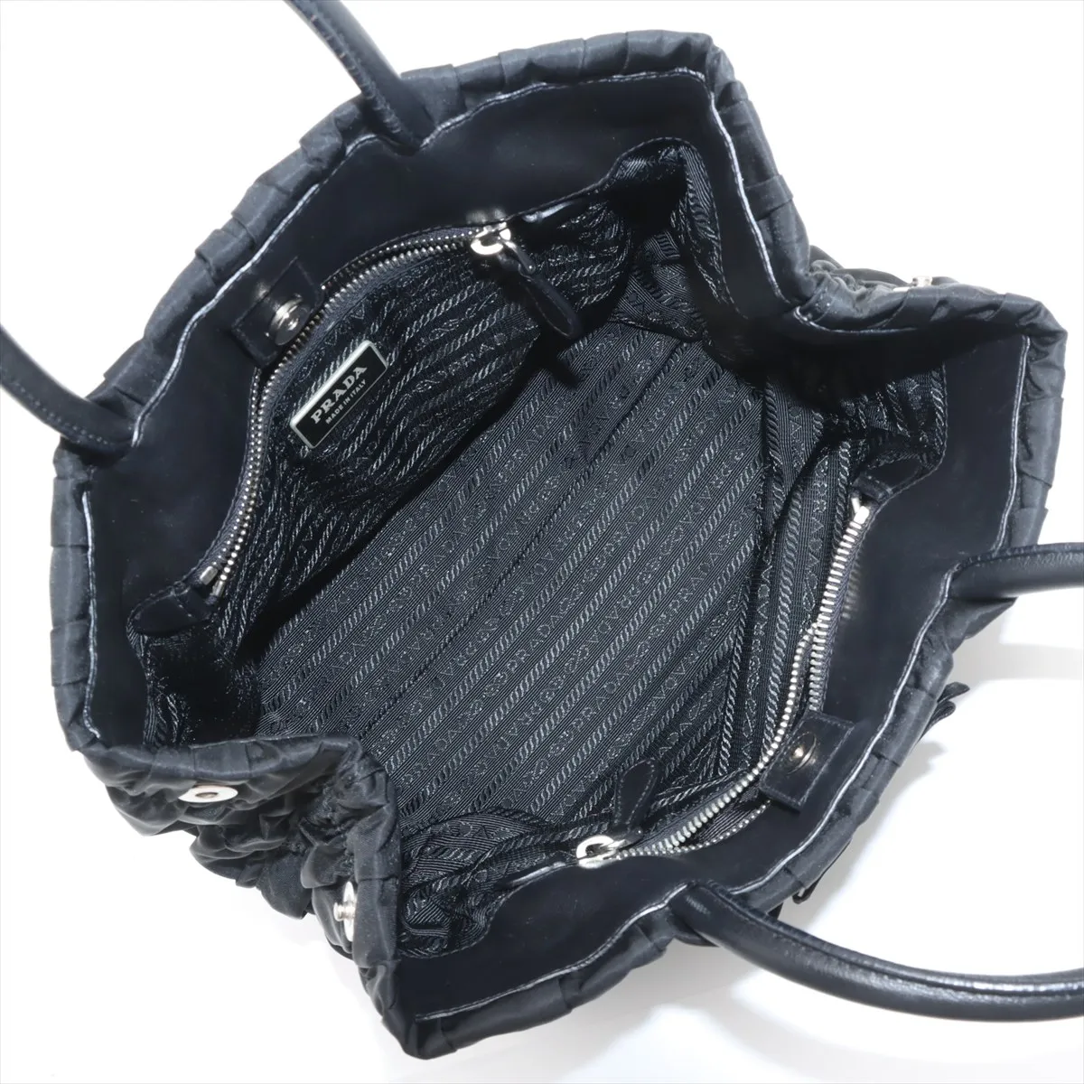 Tessuto Nylon x Leather Body Bag Black BN1703 Bearer Guarantee — view 7