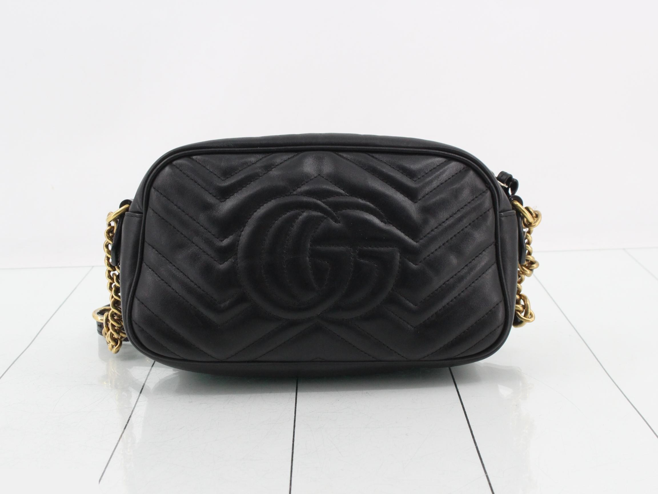 447632 GG Marmont Quilted Shoulder Bag Small Camera Case — view 2