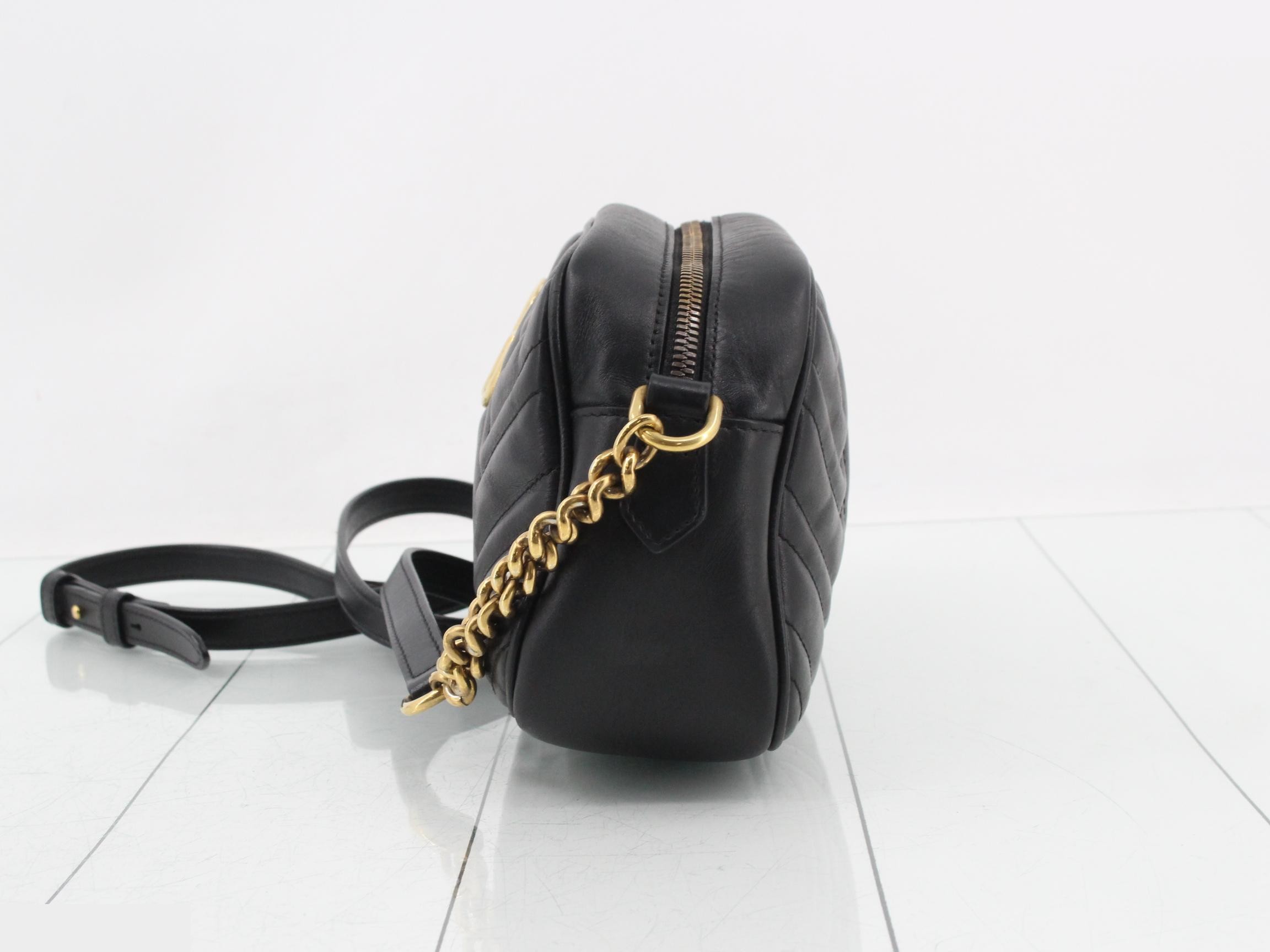 447632 GG Marmont Quilted Shoulder Bag Small Camera Case — view 3
