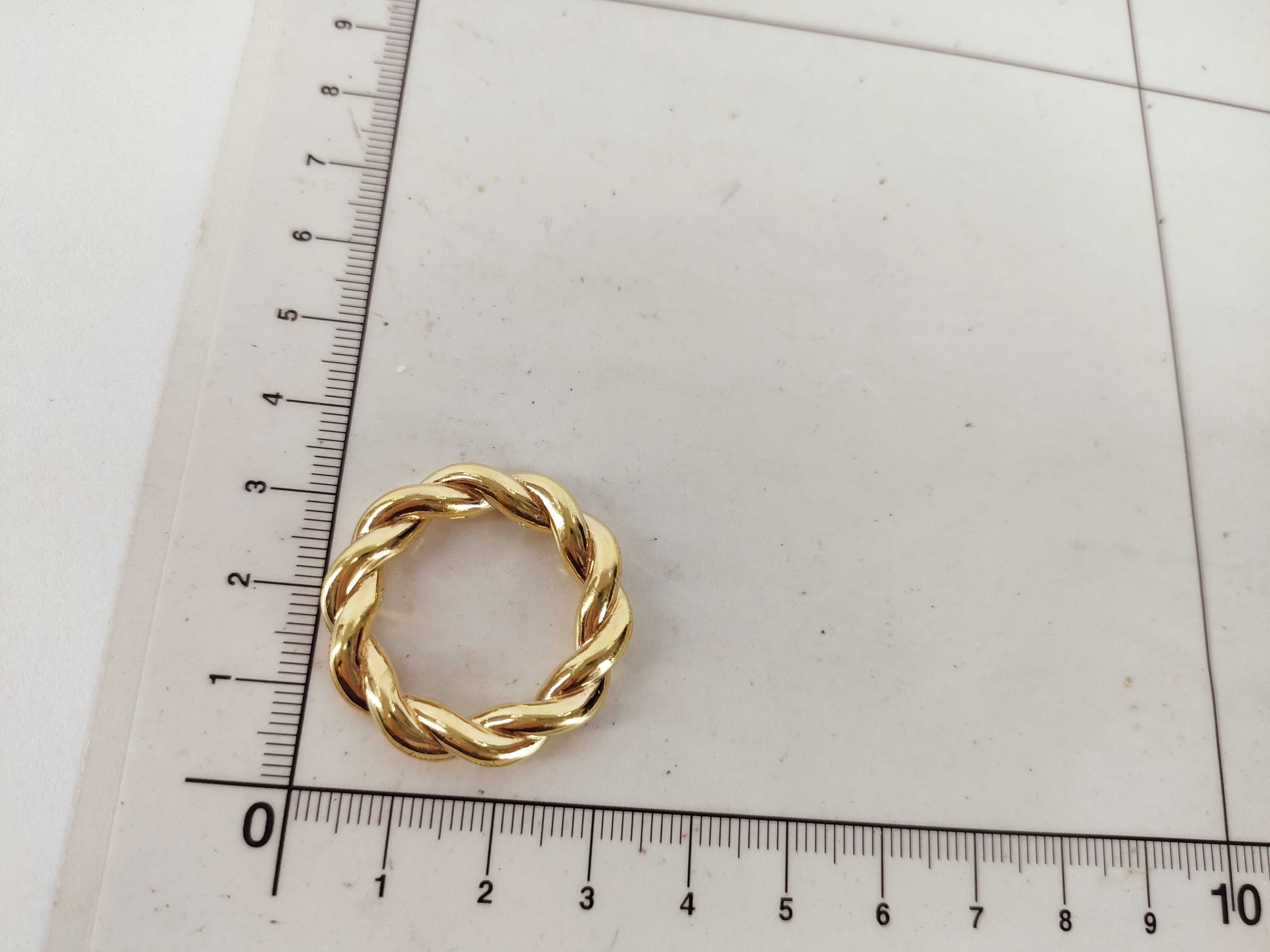 Gold Twisted Rope Ring and other accessories — view 10