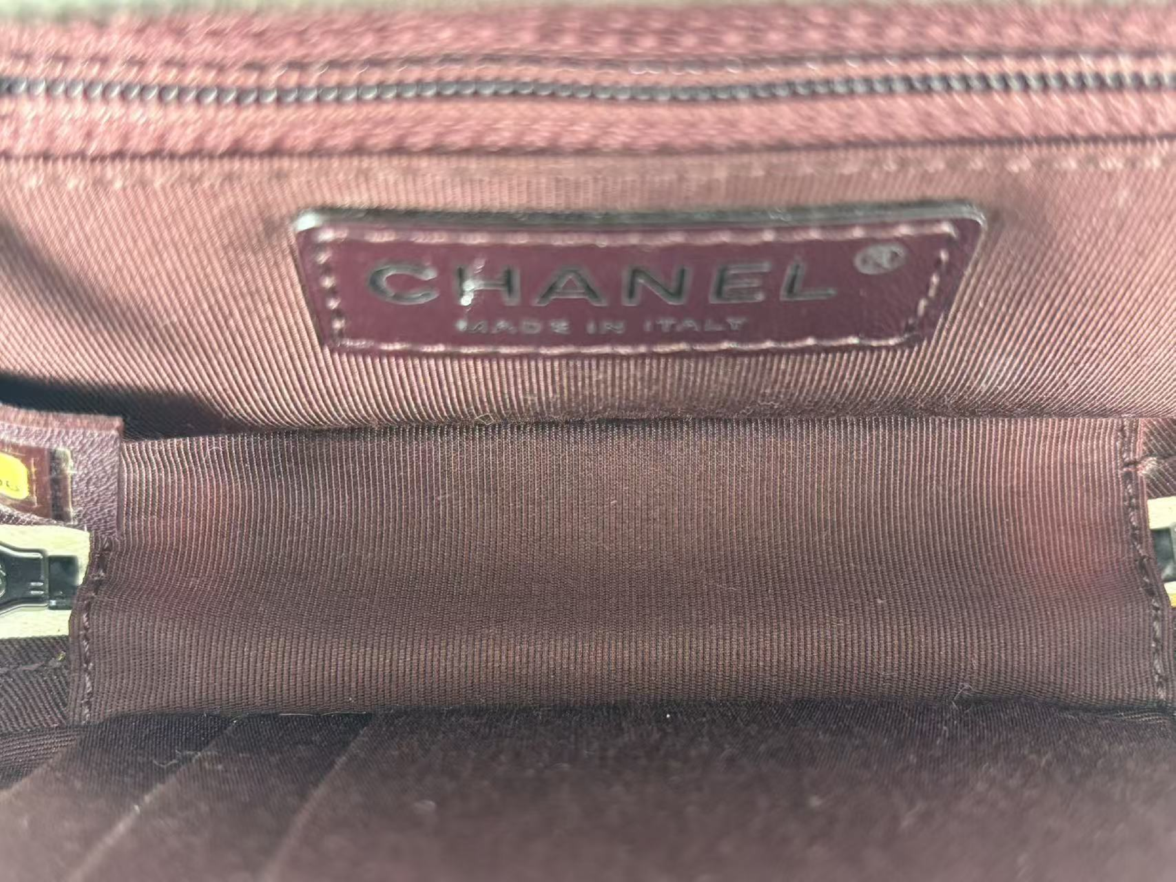 Leather Boy Chanel Hardware Chain Shoulder Bag — view 11