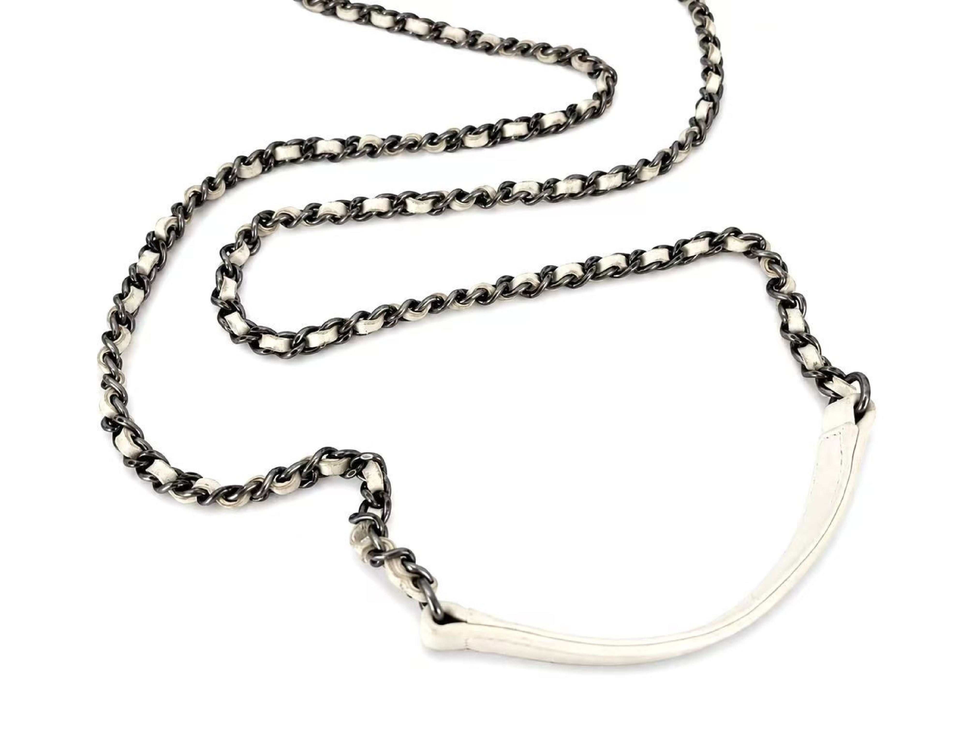 Leather Boy Chanel Hardware Chain Shoulder Bag — view 12