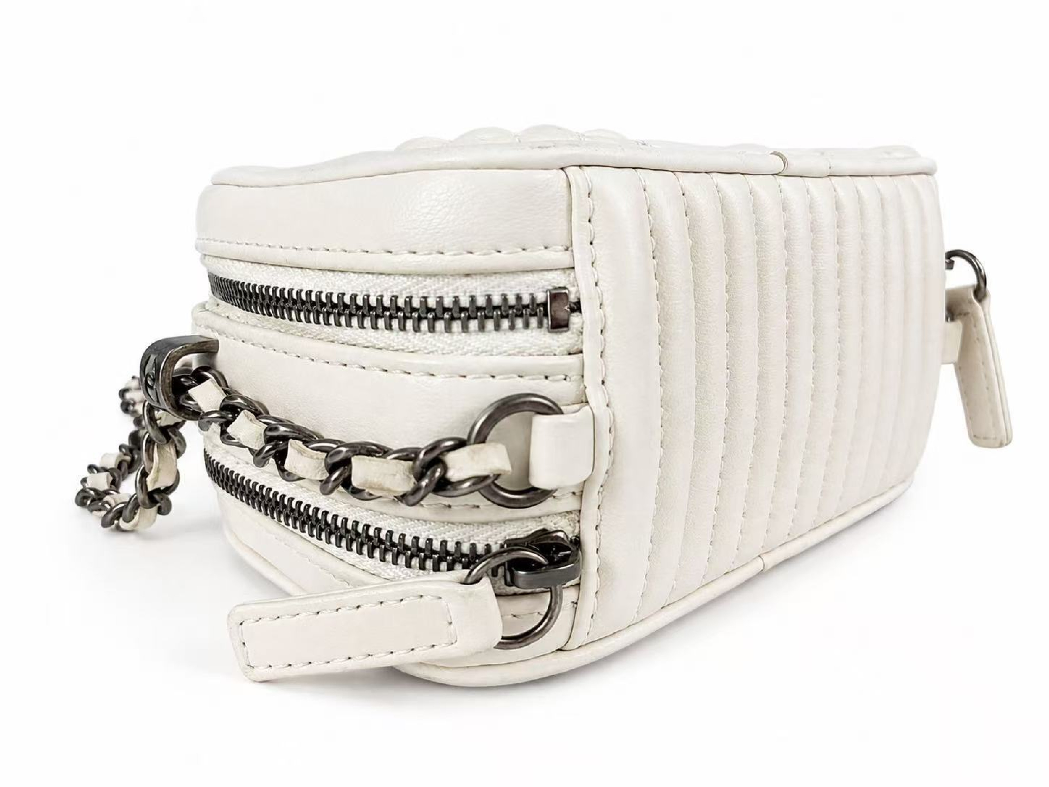 Leather Boy Chanel Hardware Chain Shoulder Bag — view 9