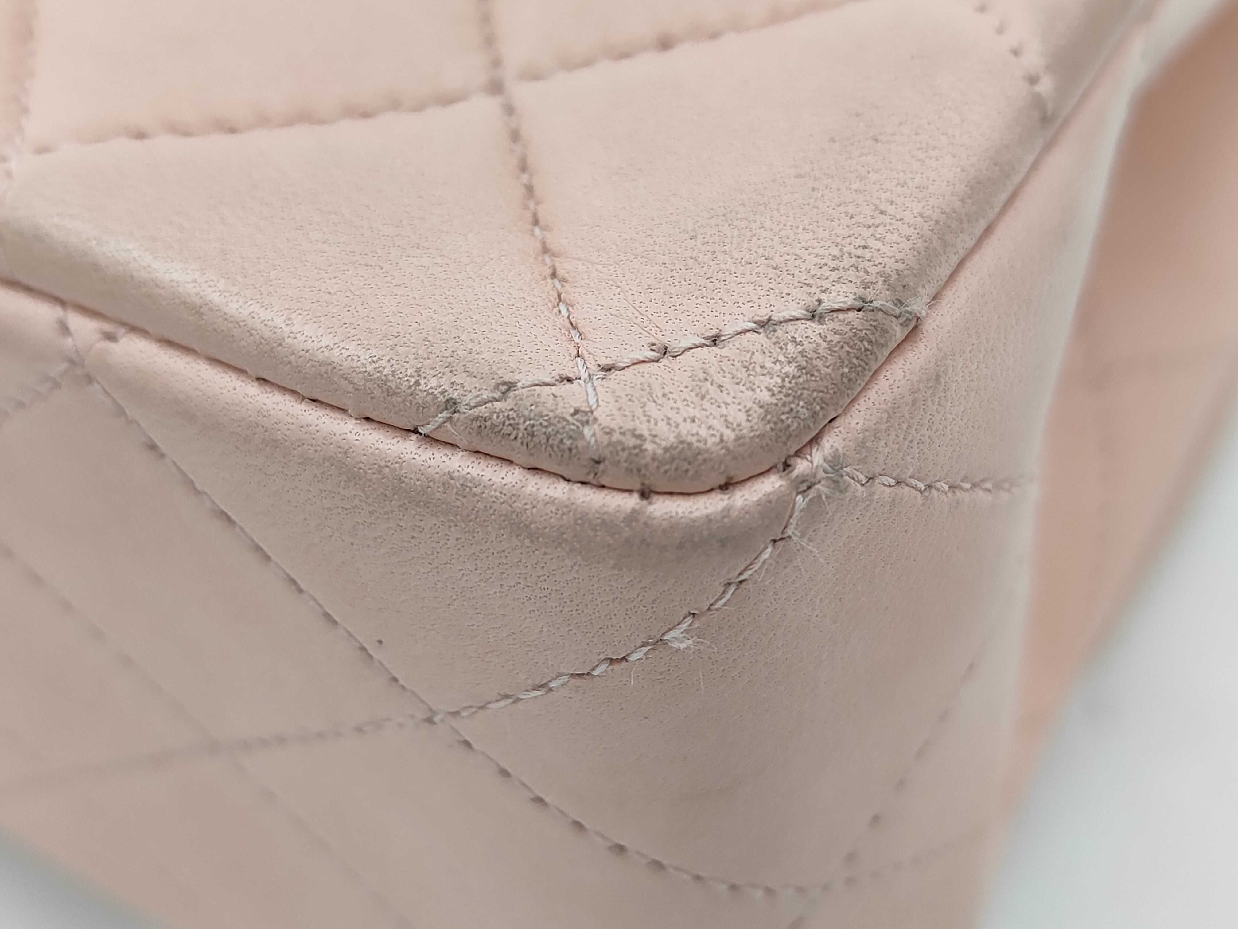 Matelassé 25 Double Flap Lambskin Shoulder Bag, Pink, Silver Hardware, with Original Seal, Item Number 5355583 — view 5