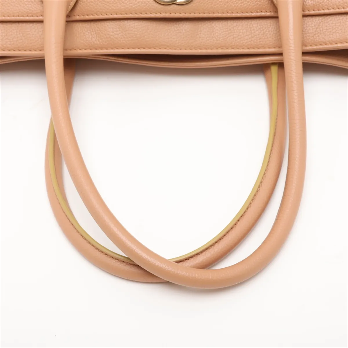 Executive Leather 2-Way Tote Bag, Beige with Gold Hardware, 9256981, Series 9 — view 5