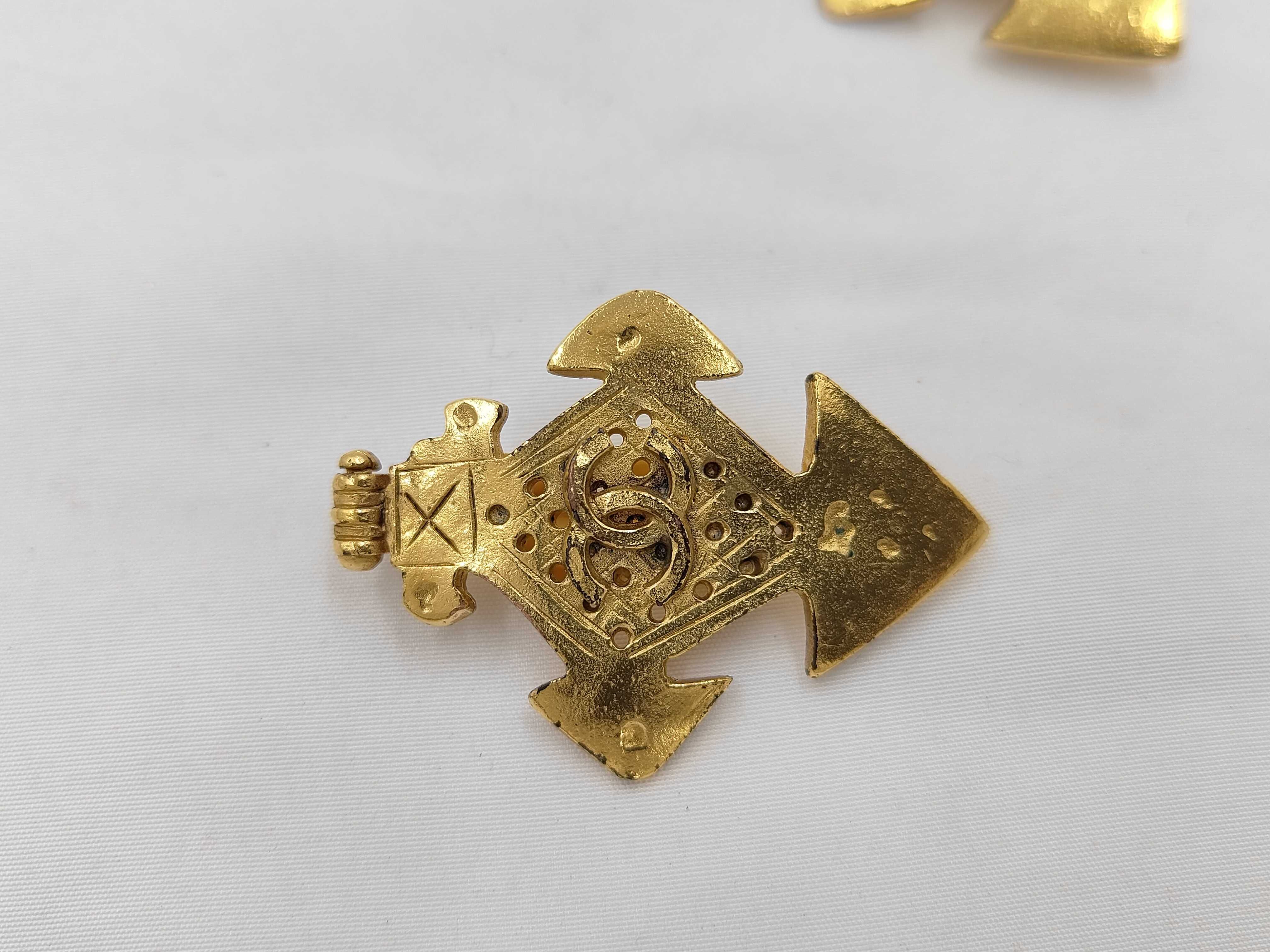 earrings gold cross metal material earrings — view 7