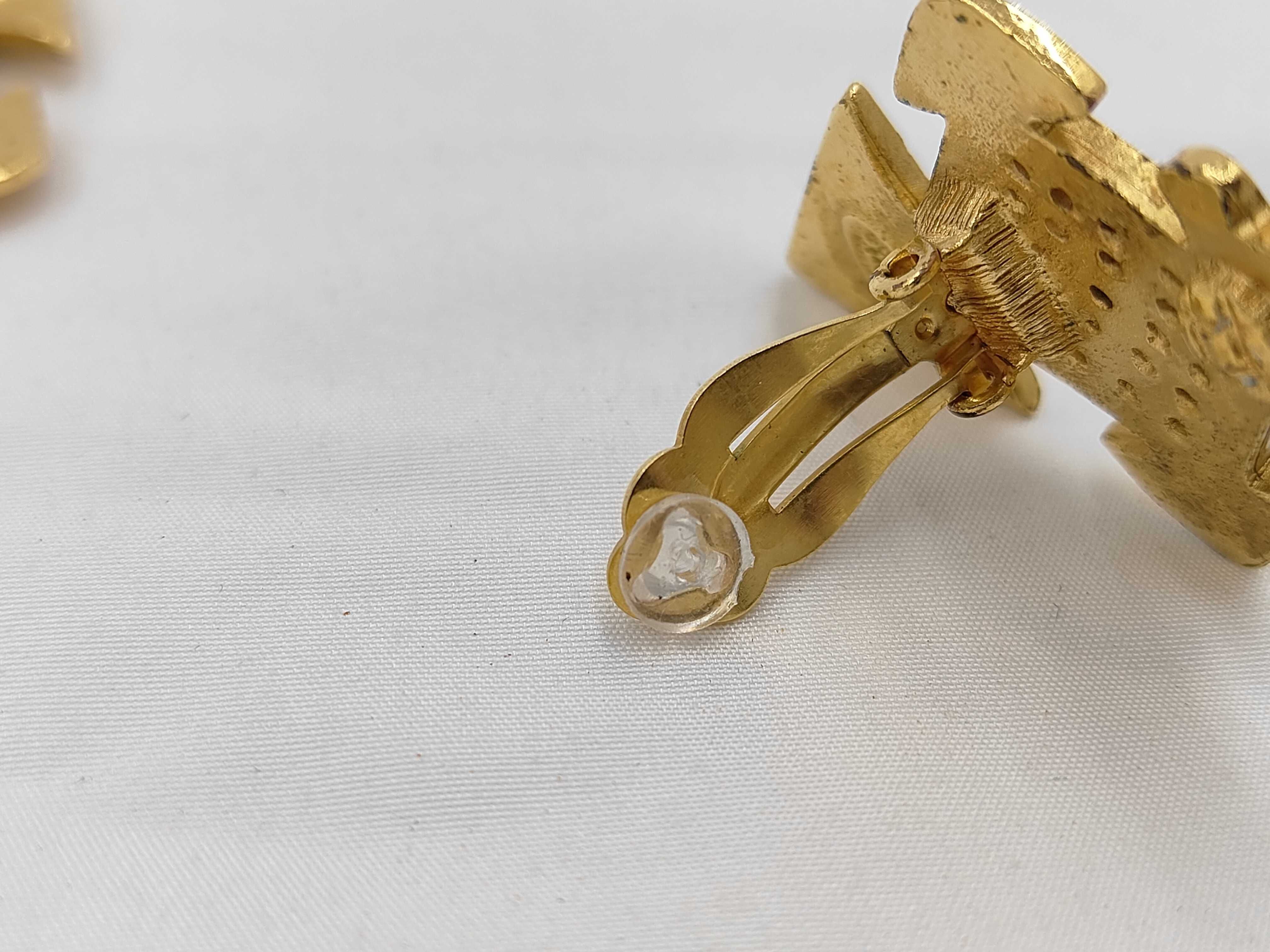 earrings gold cross metal material earrings — view 8