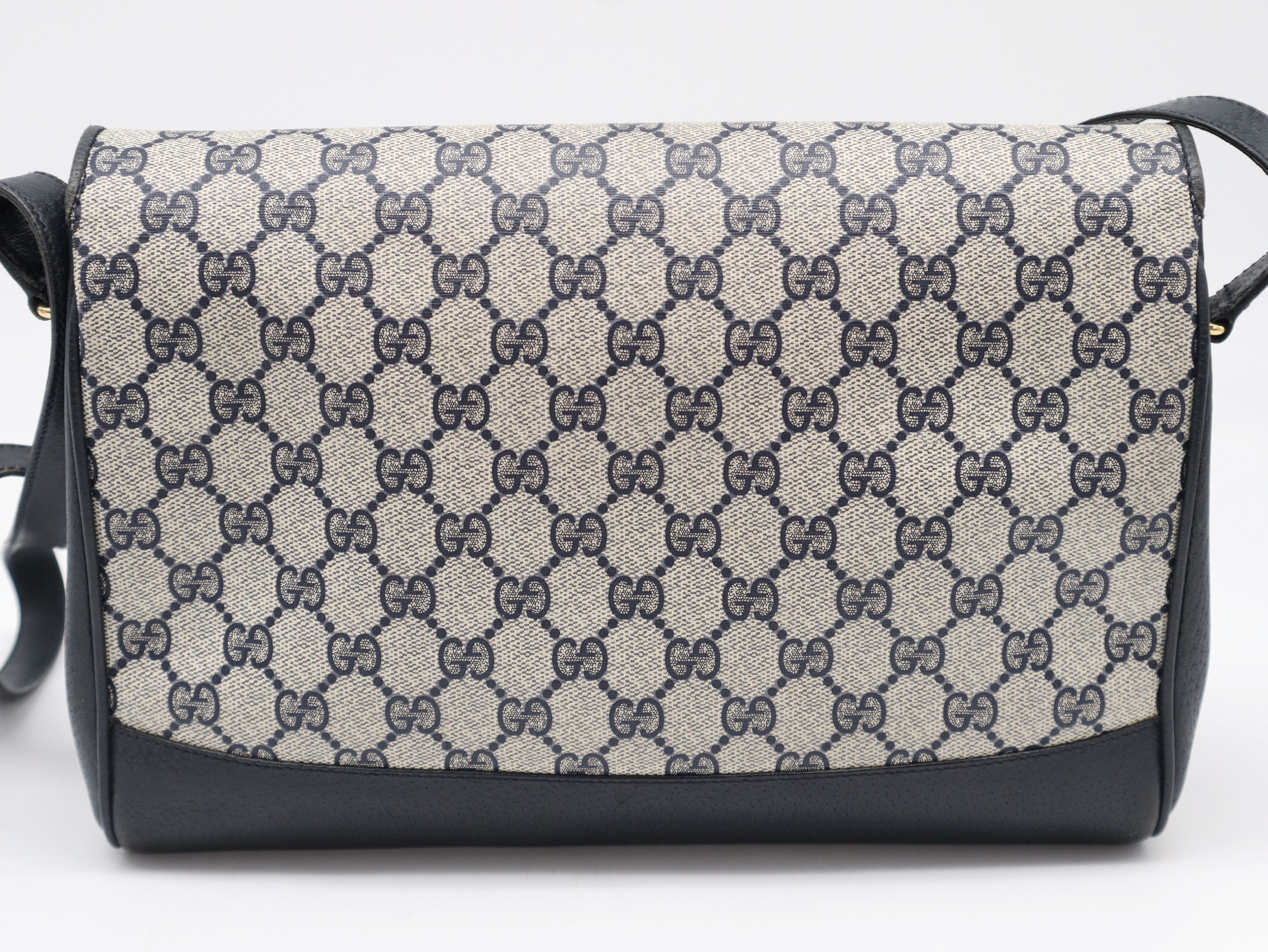 116.02.067 GG Supreme Shoulder Bag, Leather, Navy — view 2