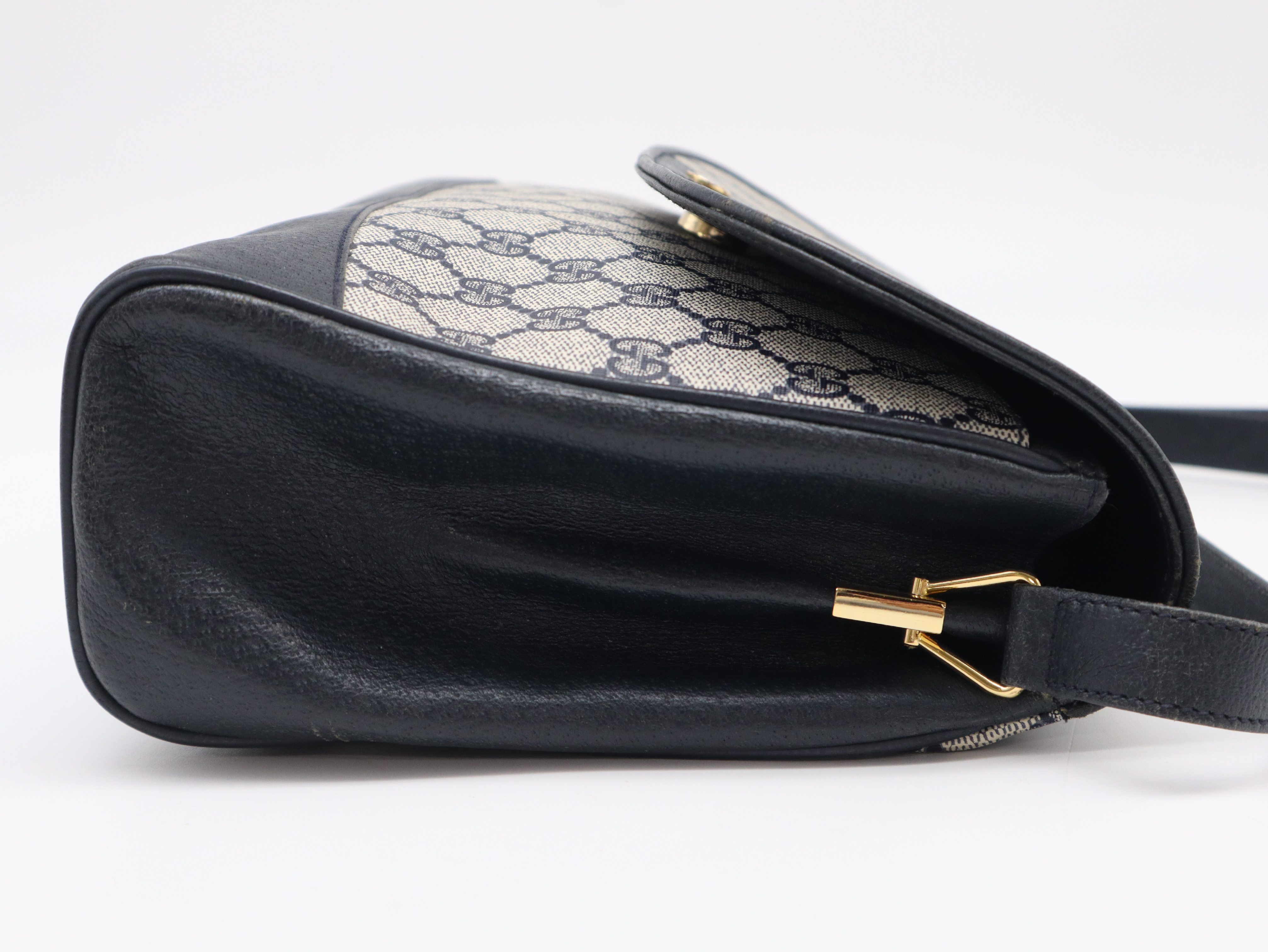 116.02.067 GG Supreme Shoulder Bag, Leather, Navy — view 4