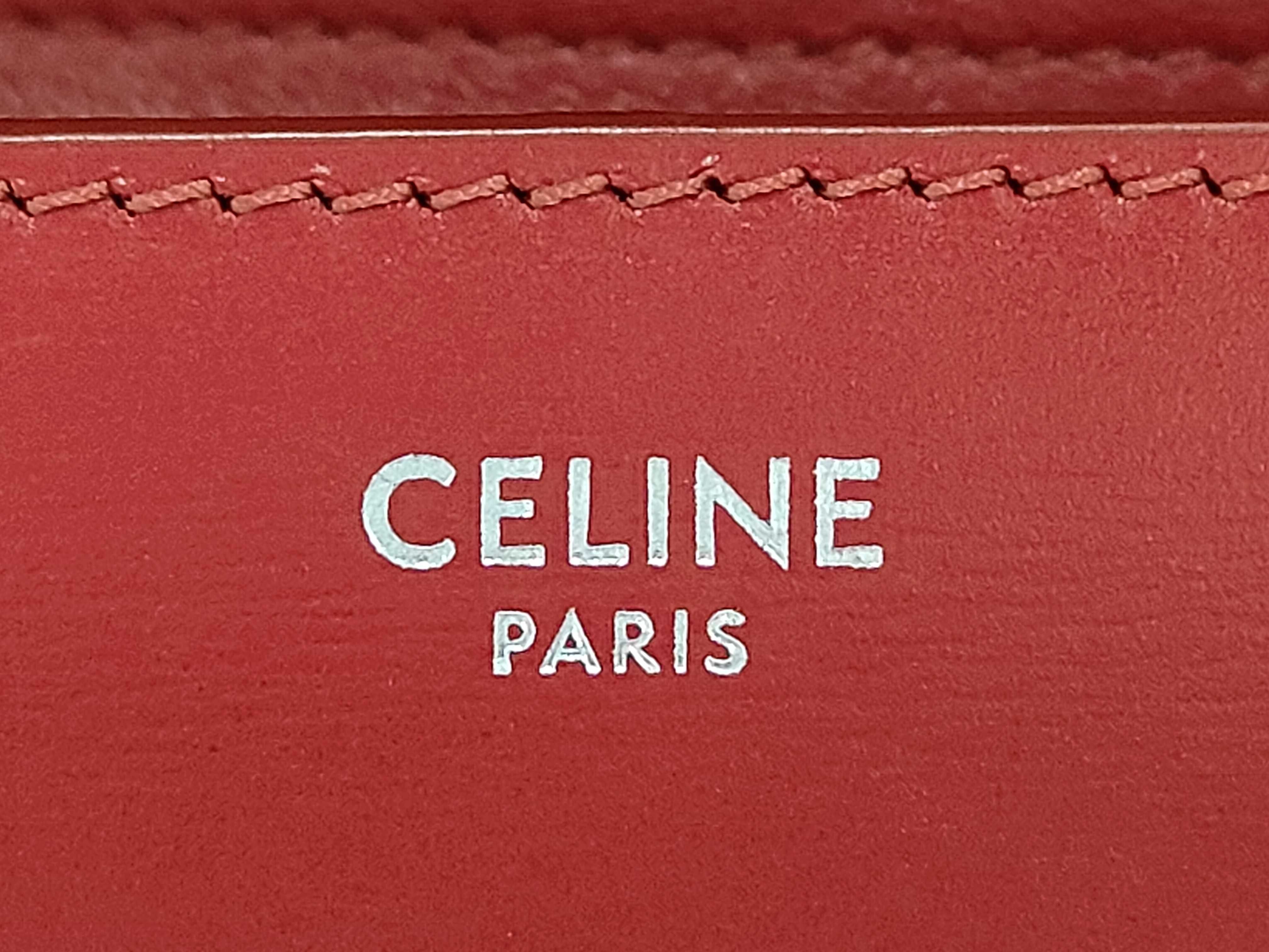 Classic Box Small Leather Shoulder Bag, Red — view 9