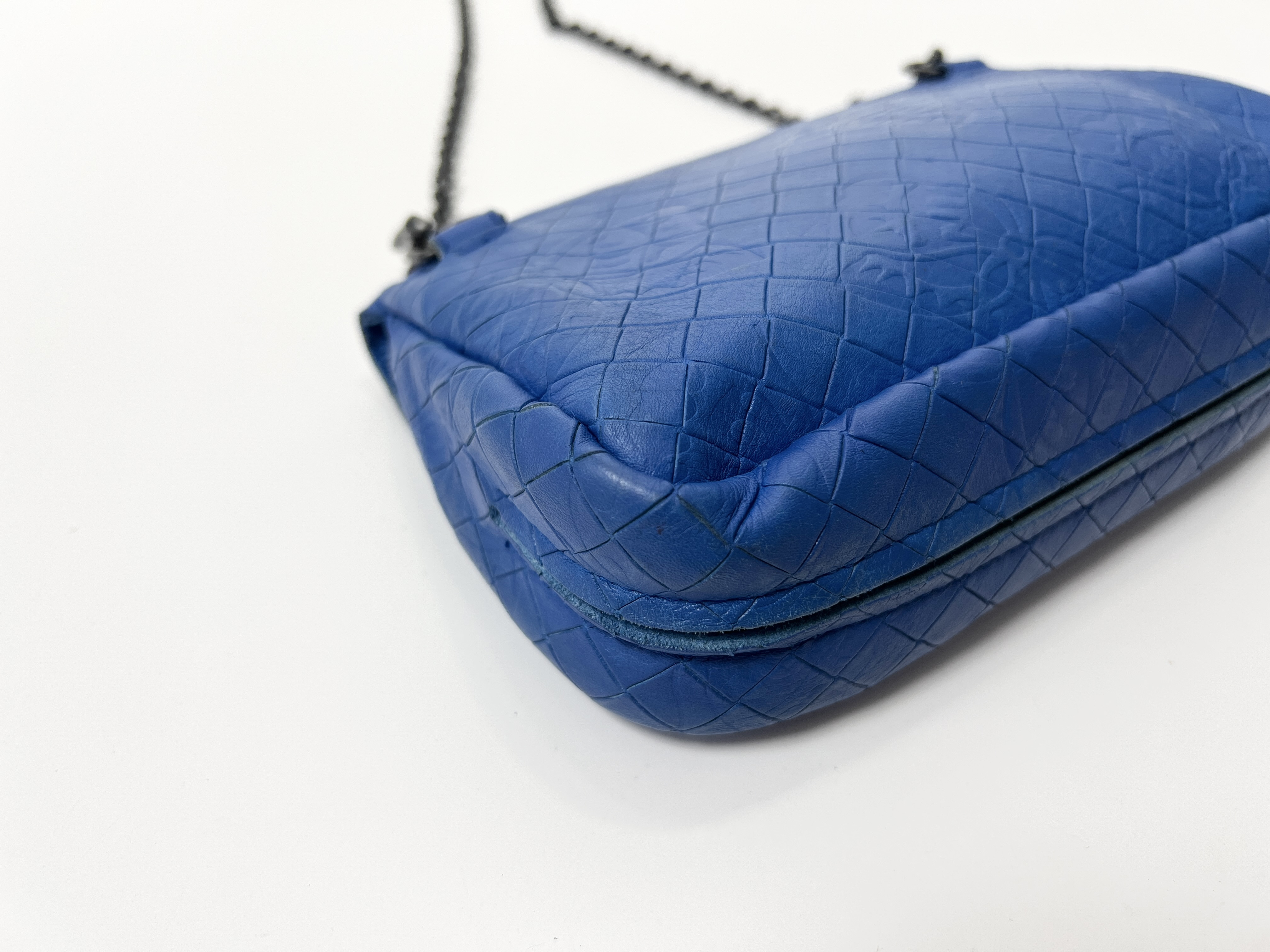 Intrecciato Butterfly Leather Chain Shoulder Bag — view 13