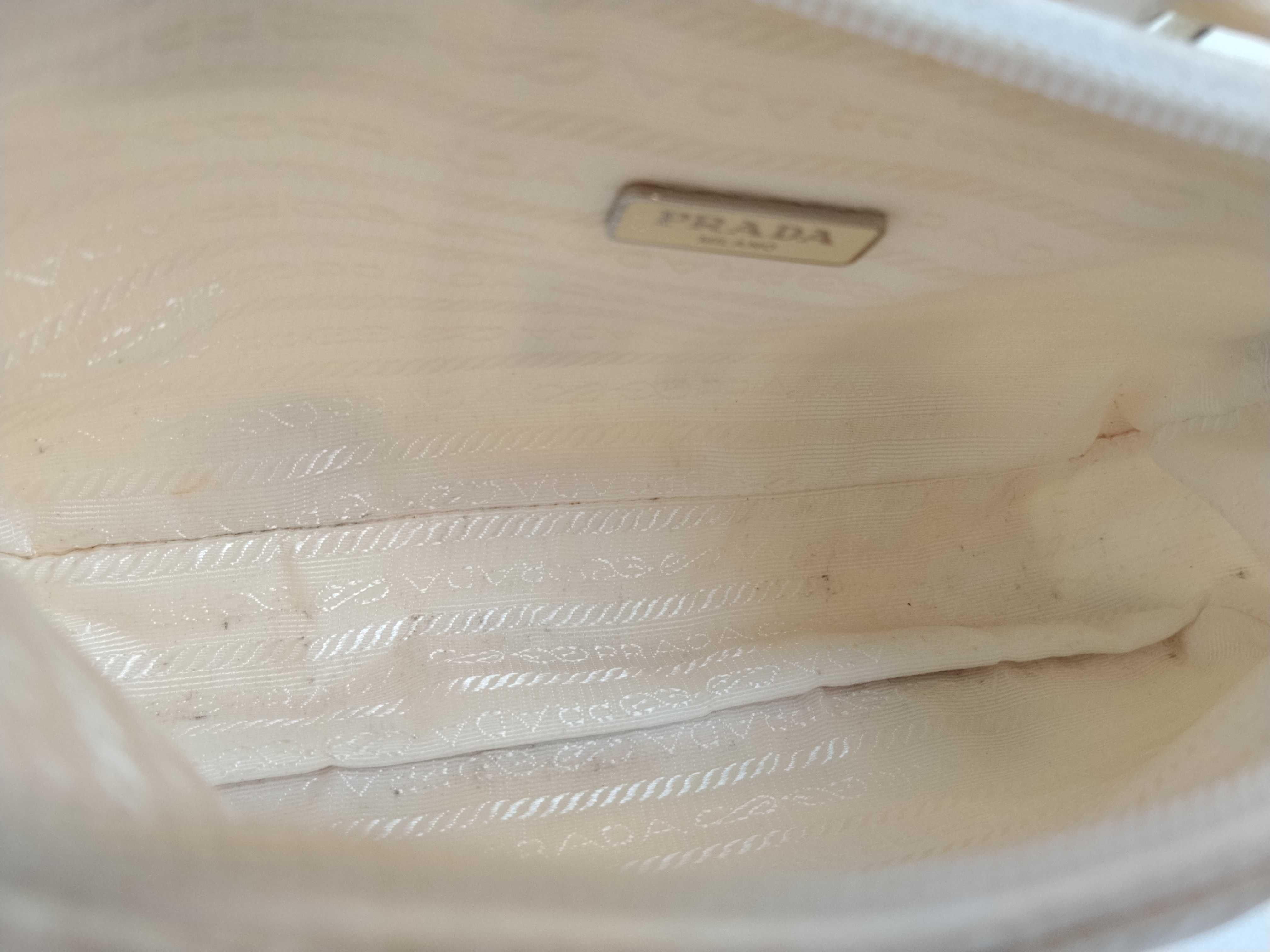 Nylon Prada Tessuto Nylon Handbag White 1NE515 Handbag — view 10