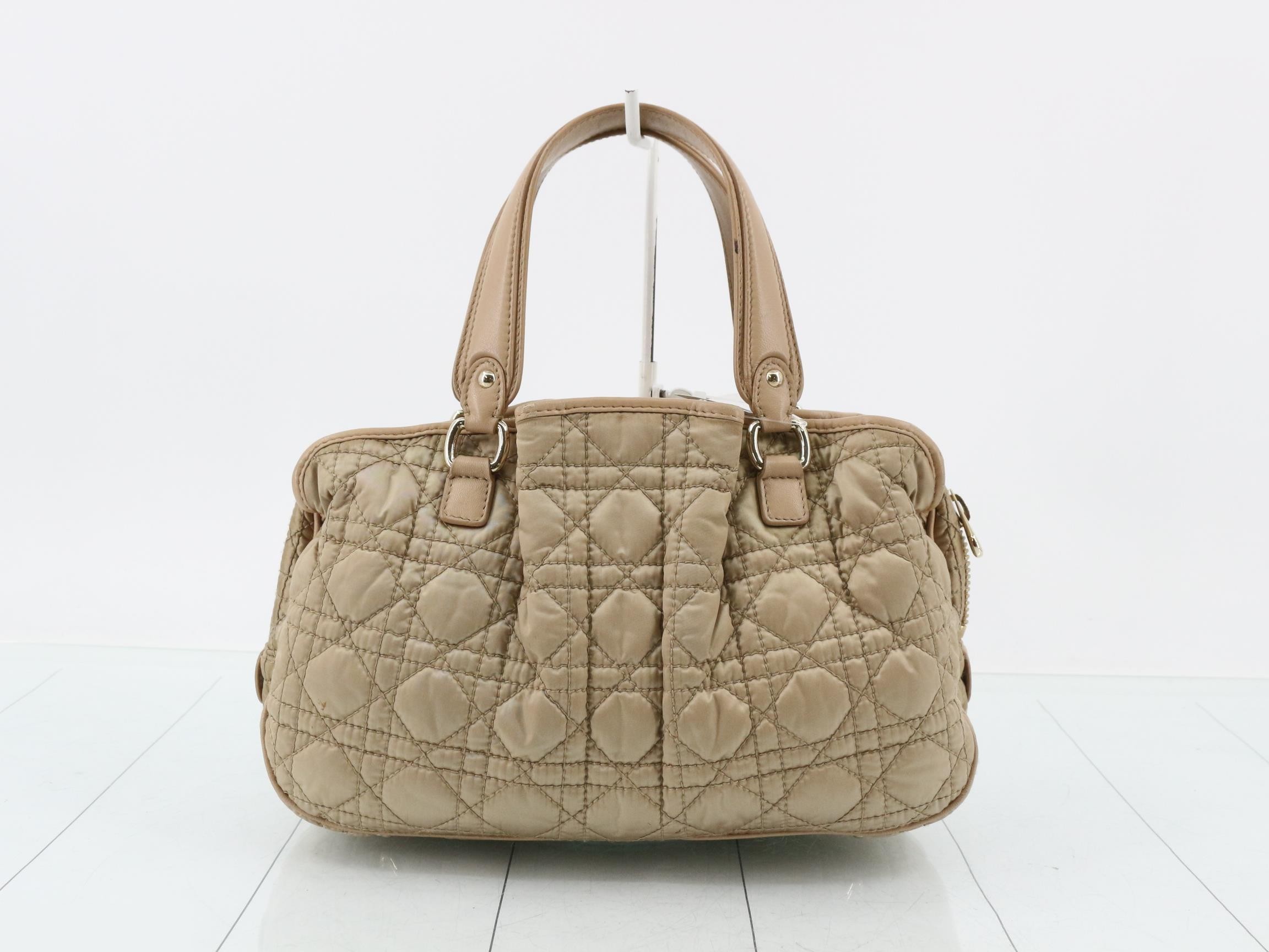 Nylon x leather quilted tote bag — view 2
